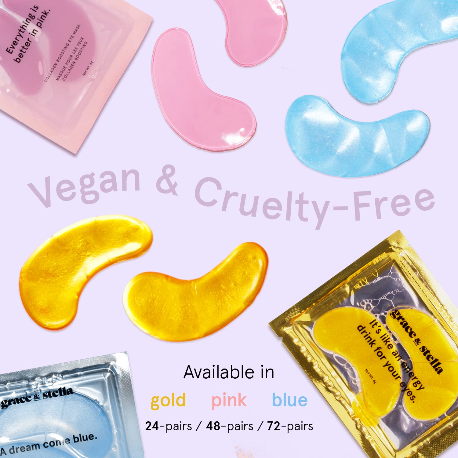 grace & stella Award Winning Under Eye Mask - Christmas Gifts for Women, Christmas Gifts for Mom - Reduce Dark Circles, Puffy Eyes, Undereye Bags, Wrinkles - Under Eye Patches - Vegan (24 Pairs, Pink)