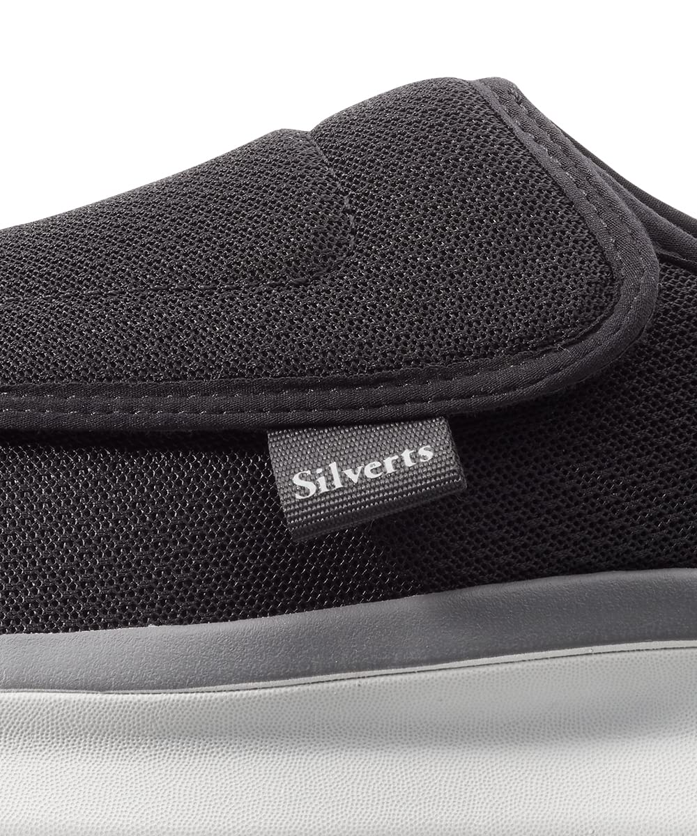 Silvert's Adaptive Clothing & Footwear Men’s Extra Wide Comfort Shoes with Easy Touch Closures - Best Walking Shoes for Seniors - Black 13