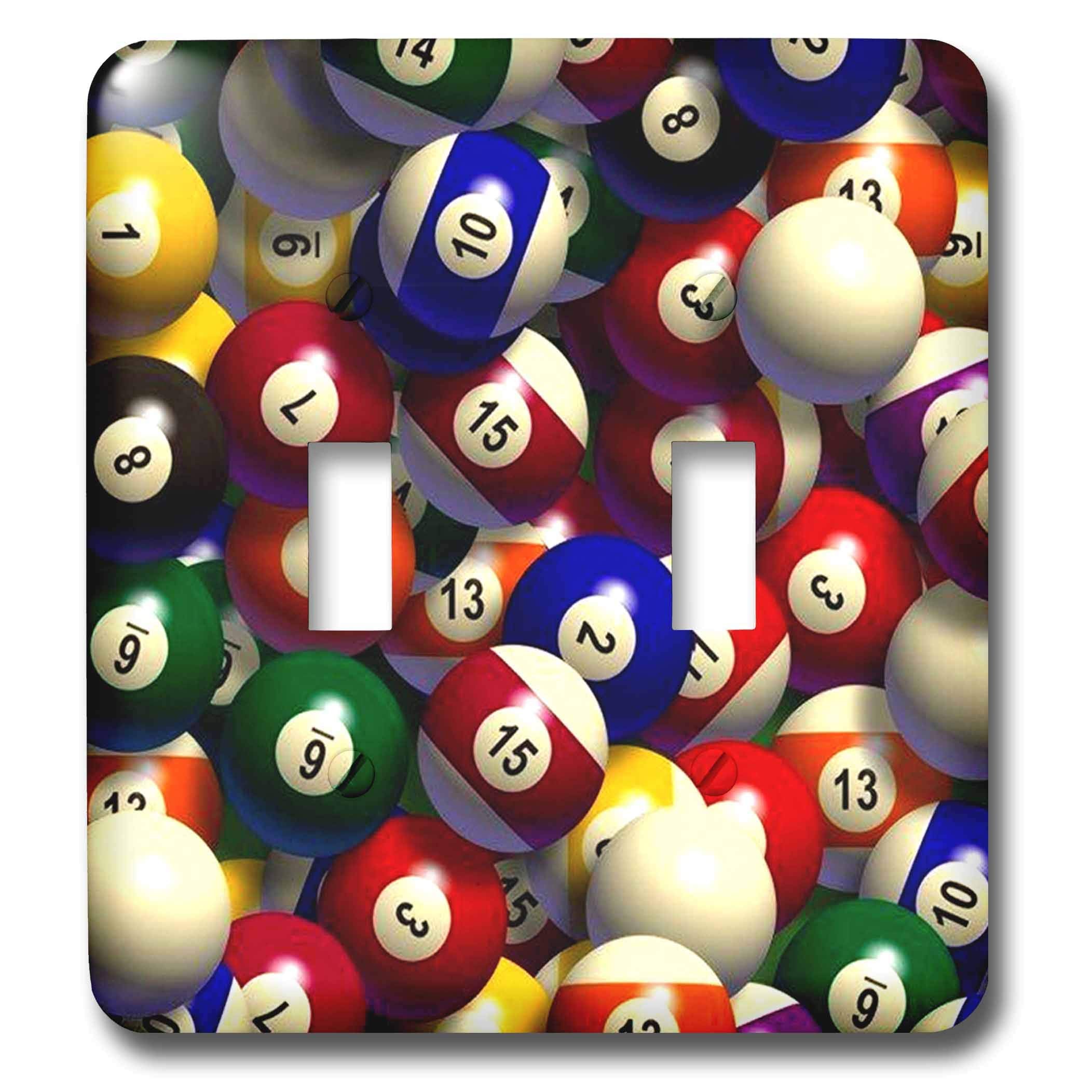 3dRose lsp_962_2 " Billiard Balls Pool Double Toggle Switch