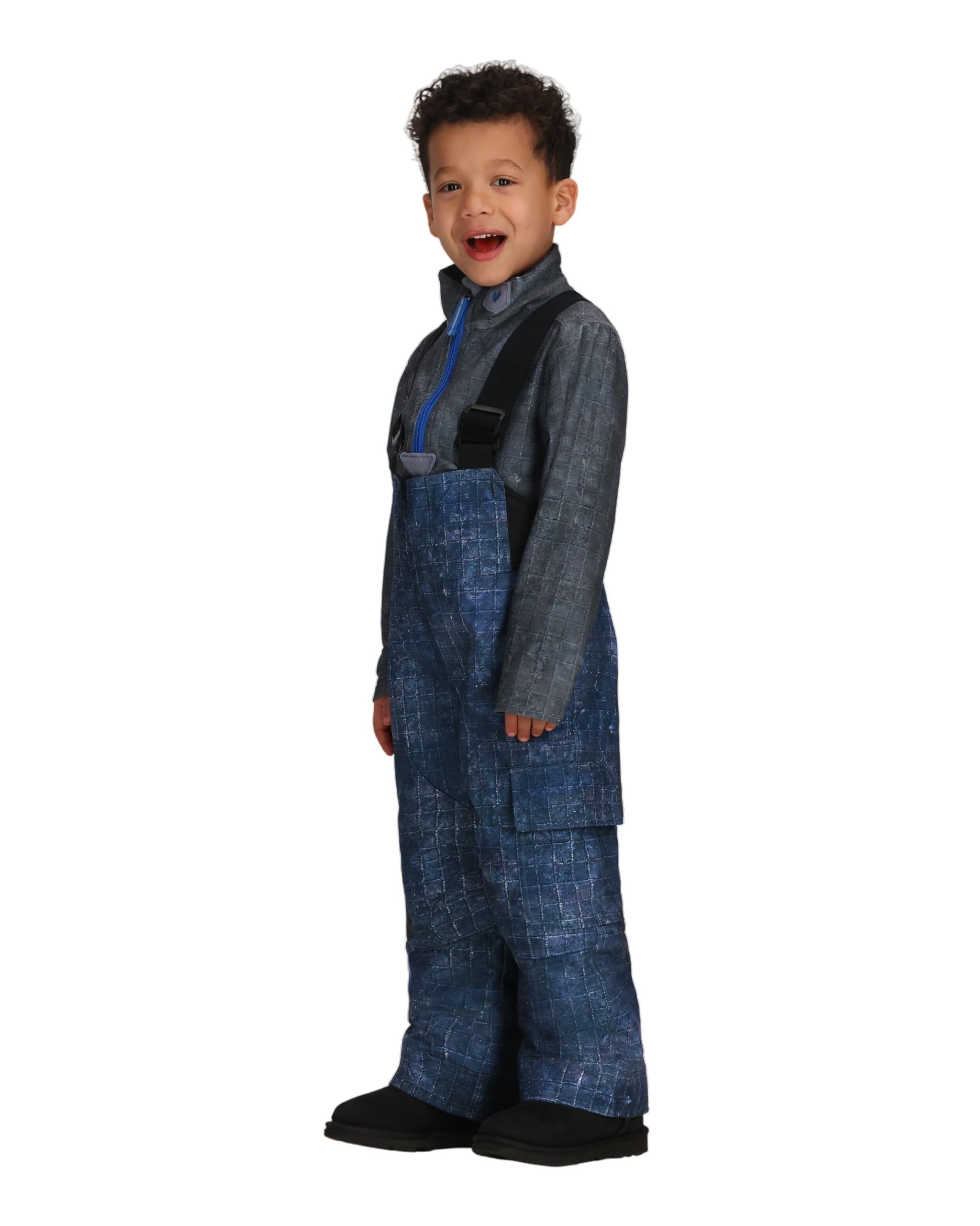 Obermeyer Volt Print Bib Pants - Kids Boys - Blue Grey Rippin - Size 6