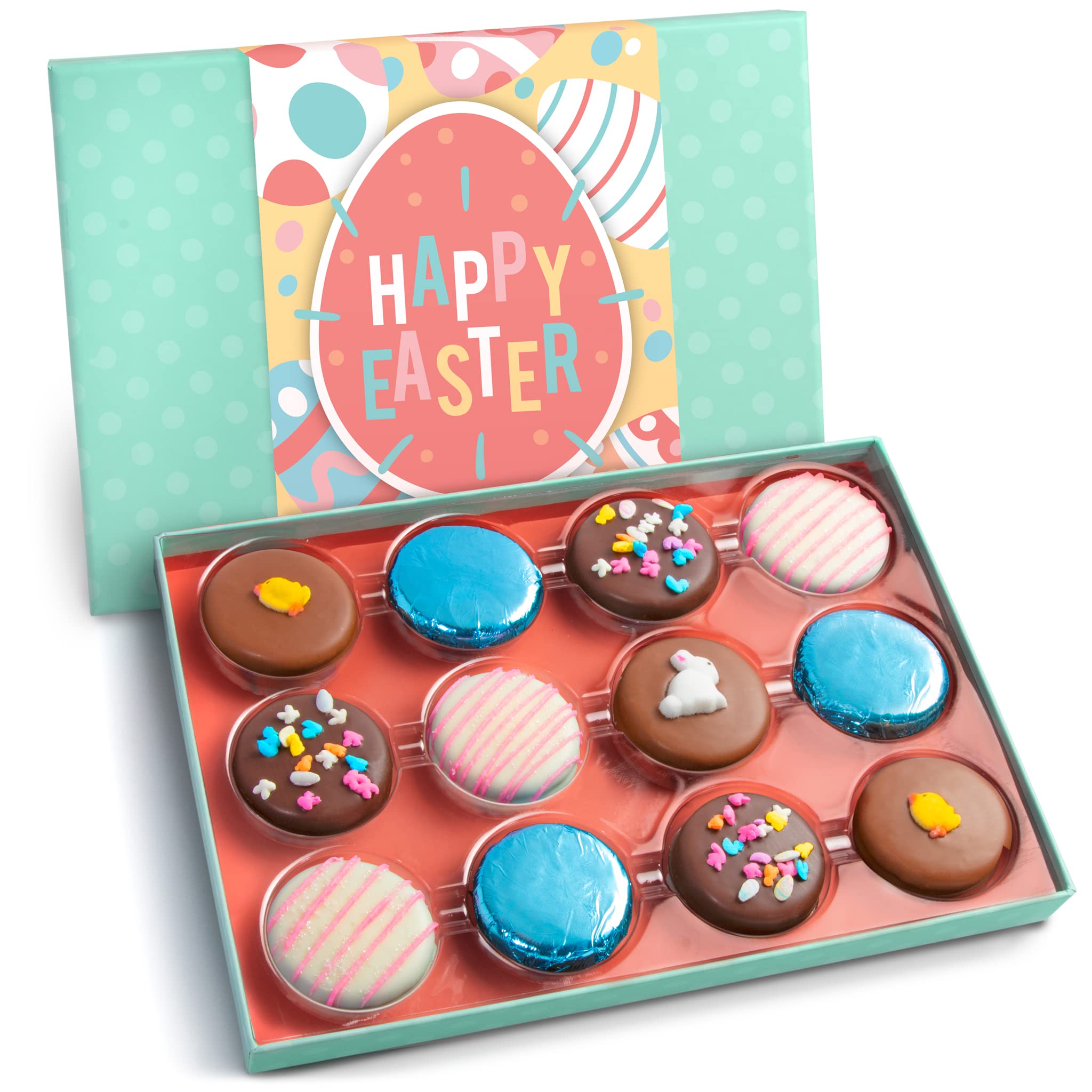 Happy Easter Chocolatey Covered Sandwich Cookies by Love Berries