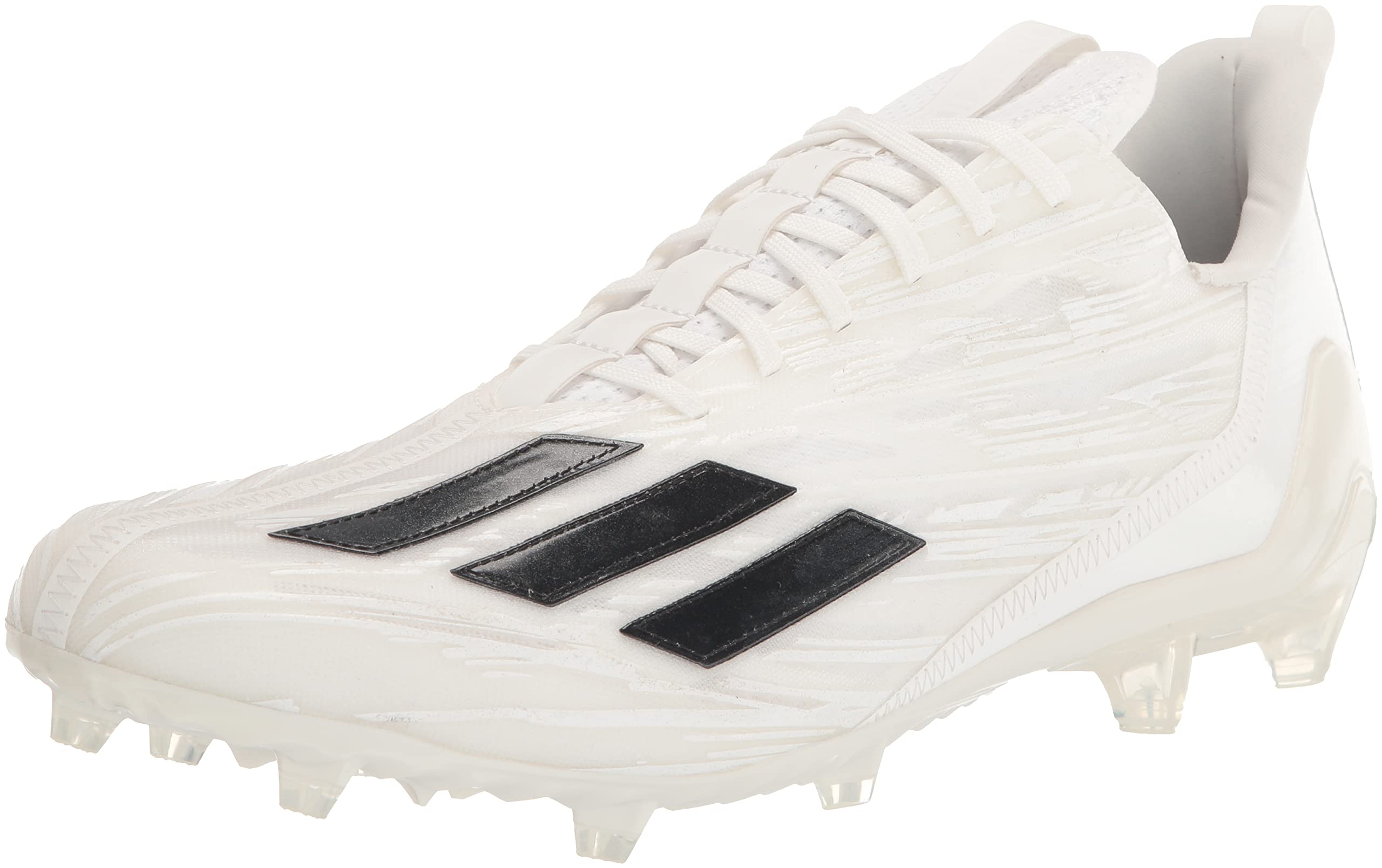 adidas Men's Adizero Football Shoe, White/Black/White, 10.5