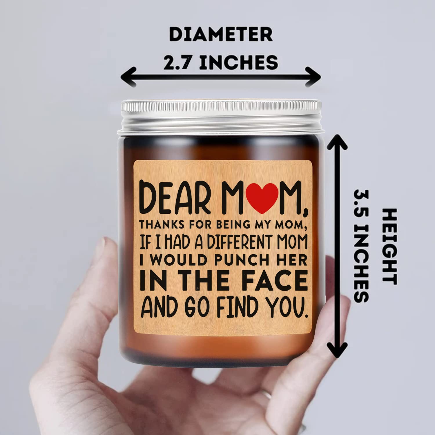Gifts for Mom from Daughter,Son - Mom Birthday Gifts - Birthday Gifts for Mom - Mothers Day Gifts for Mom, Mom Gifts for Step Mom,Mother in Law,Elderly Mom - Soy Wax Candles (Soy Wax, Dear Mom)