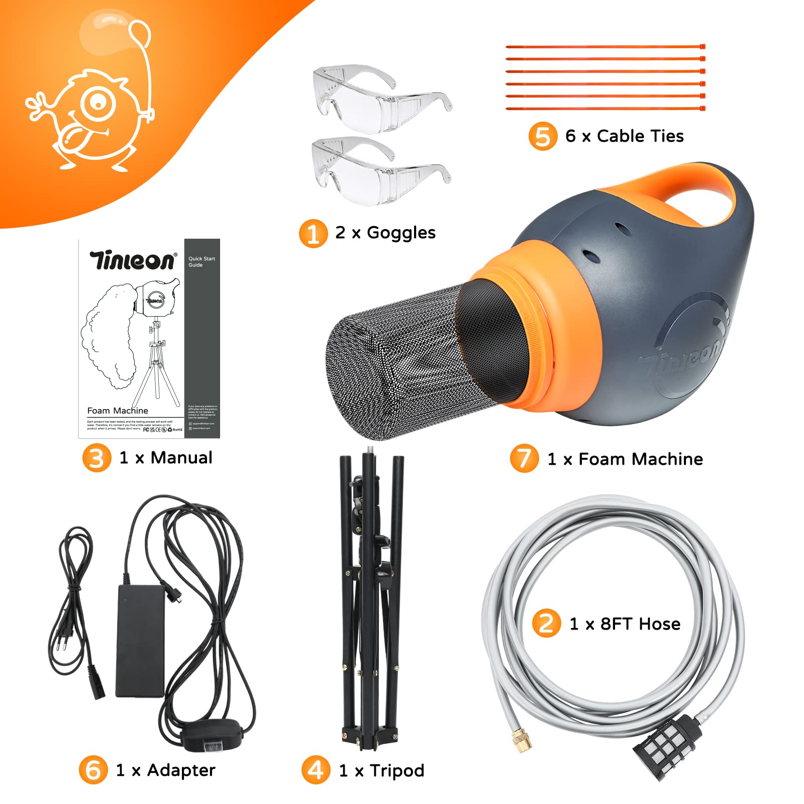 Foam Machine for Kids - Easy to Use Foam Making Toy with Large Foam Production, Perfect for Birthdays, Celebrations, and Backyard Events