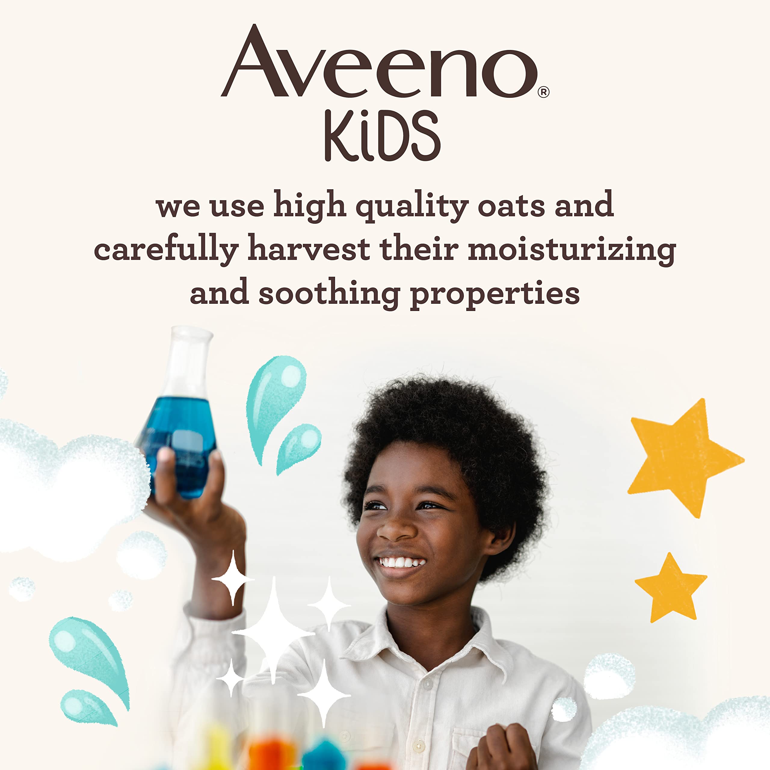 Aveeno Kids Sensitive Skin Face & Body Gel Cream with Prebiotic Oat, Clinically Proven 24 Hour Hydration for Soft Skin, Quick Drying and Lightweight, Hypoallergenic, 8 oz.