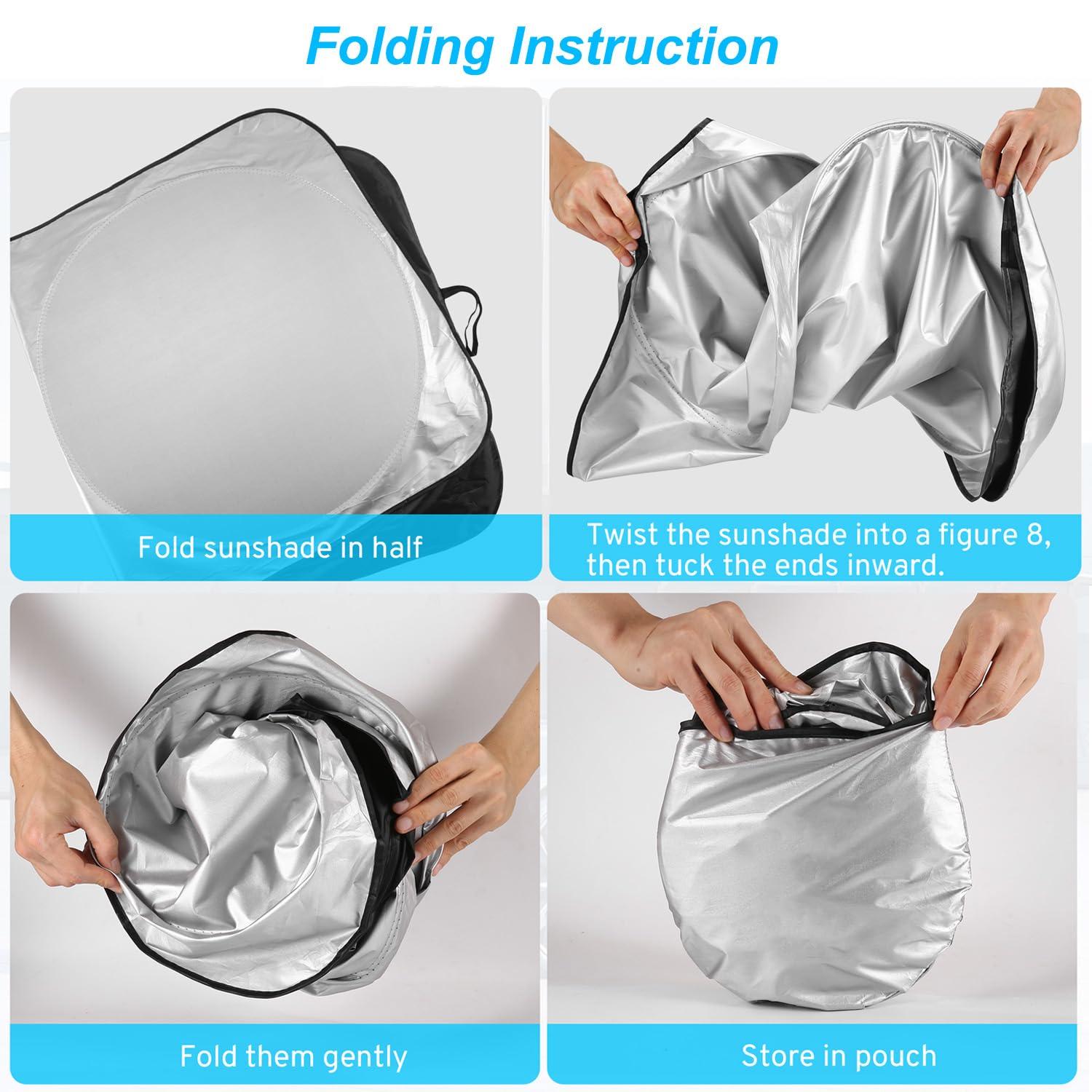 XHRING Windshield Sun Shade for BMW Accessories X5 X3 X7 X1 X4 X6 3 5 6 7 8 M5 M6 M7 M8 Series Accessories, Car Front Window Sunshade Sun Visor Shield for BMW Accessories