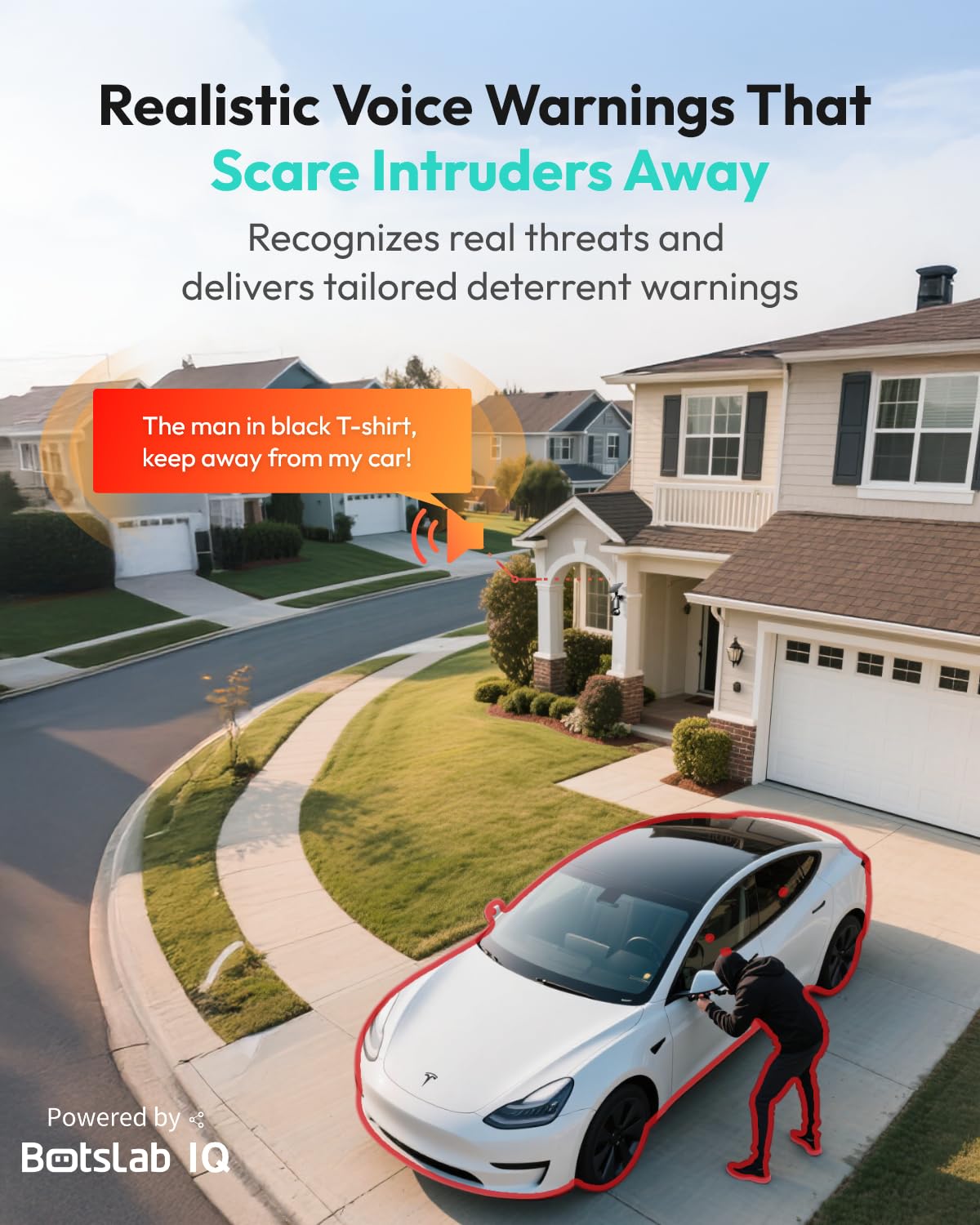 BOTSLAB 4K Security Cameras Wireless Outdoor, 4 Cam-Kit, Solar Camera for Home Security with Full Color Night Vision, No Subscription,AI Recognition,32GB Local Storage Base Station,360° PT,2.4GHz WiFi