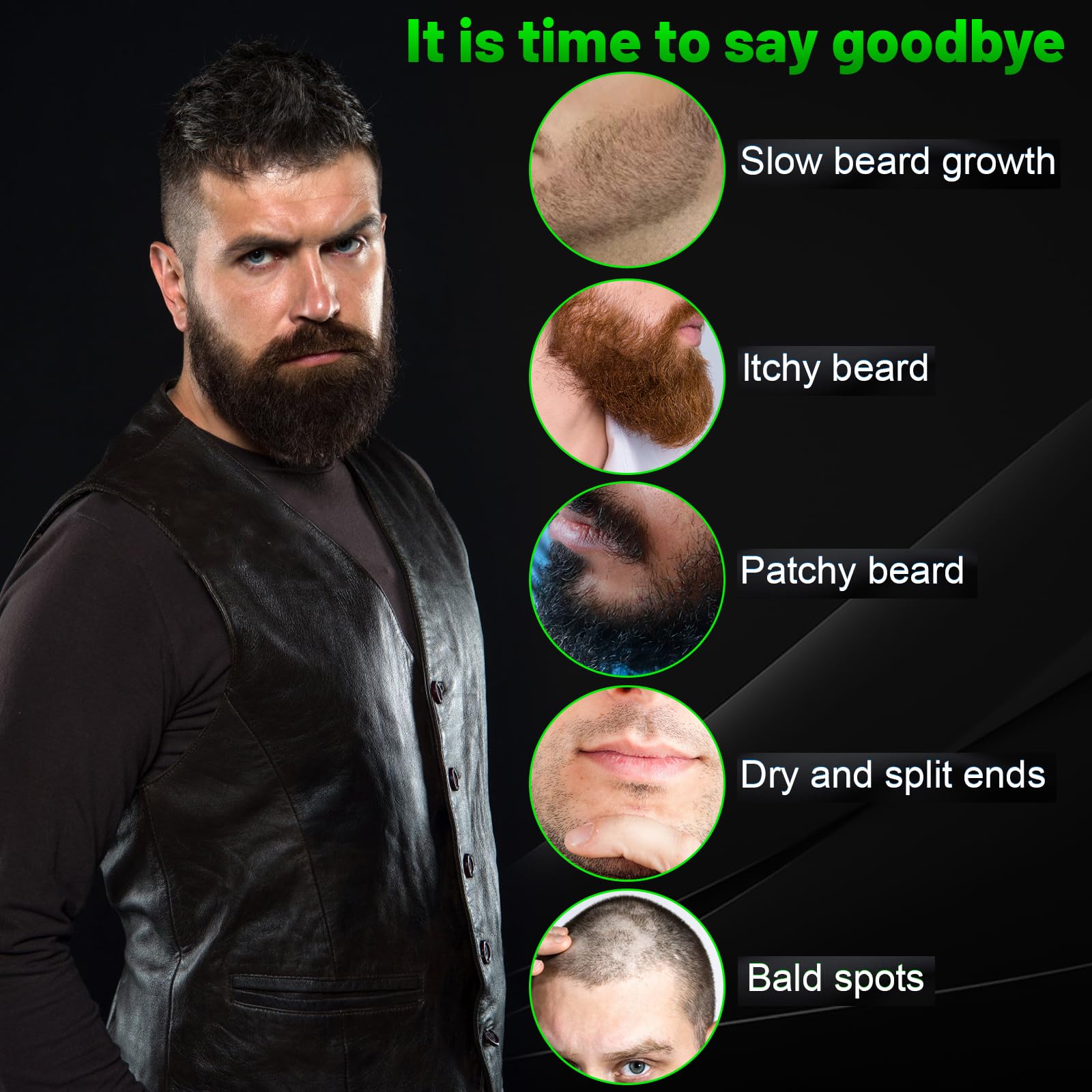 Beard Butter,Maximum Concentration Biotin,with Castor Oil and Argan & Jojoba Oils, Promotes Beard Growth, Styles, Strengthens & Softens Beards ,Unruly Beards While Relieving Itch,2 Ounce*2(2 Pack)