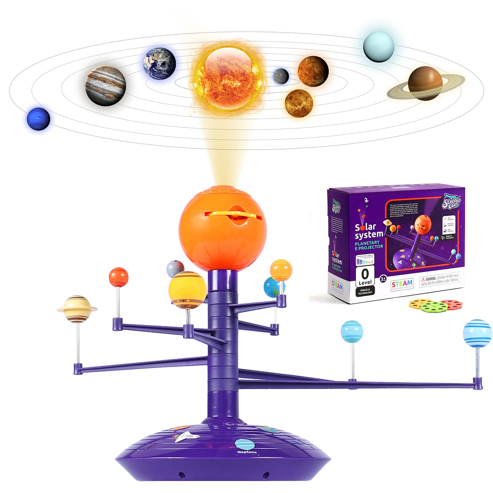 Solar System Model Kit for Kids - 8 Planets for Kids Solar System Toys 3-5, Talking Solar System Project Kit