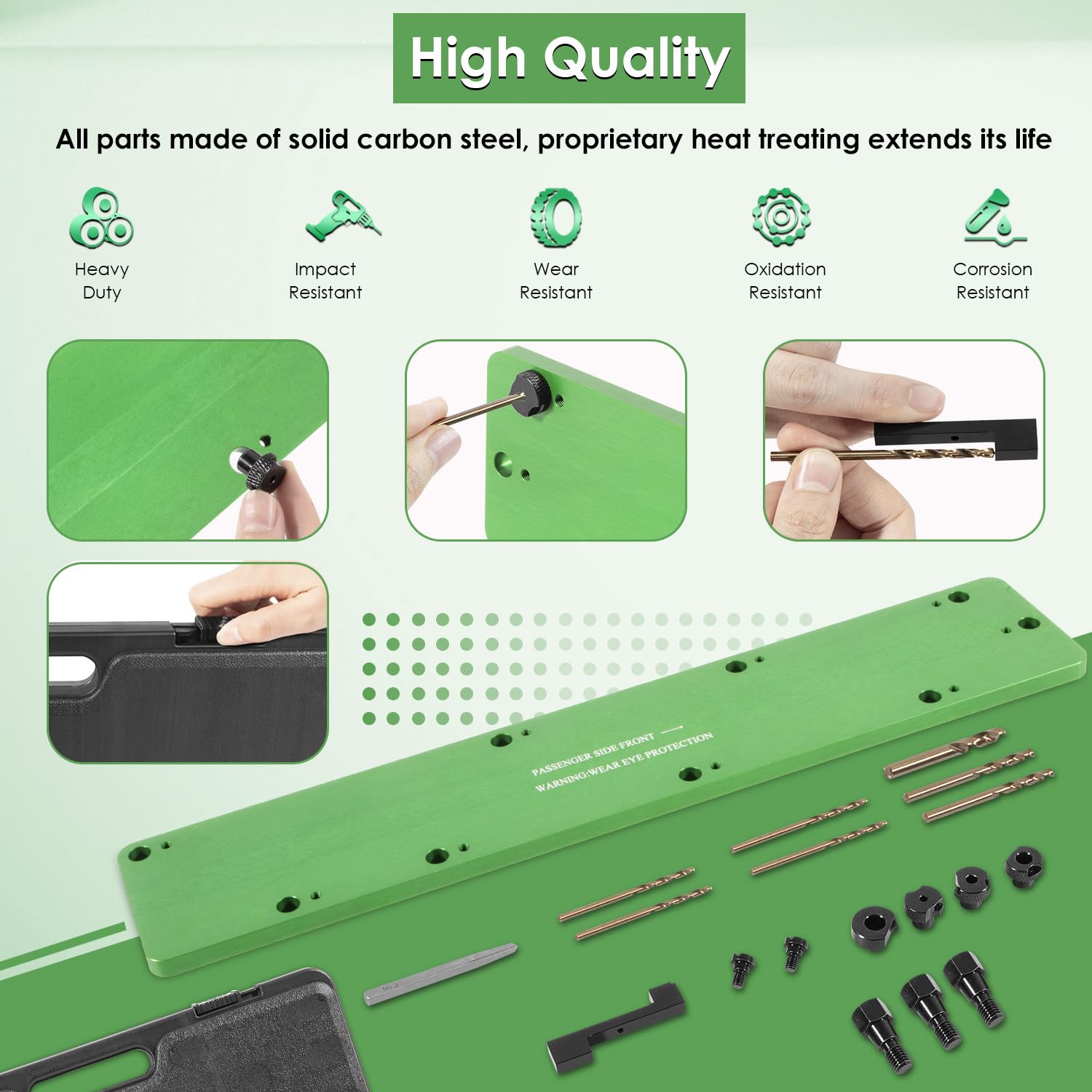 71500 Exhaust Manifold Bolt Stud Drill Template Removal Tool Set for Dodge 5.7L Hemi Motors, Remove Broken Exhaust Manifold Bolts Without Damage Cylinder Head