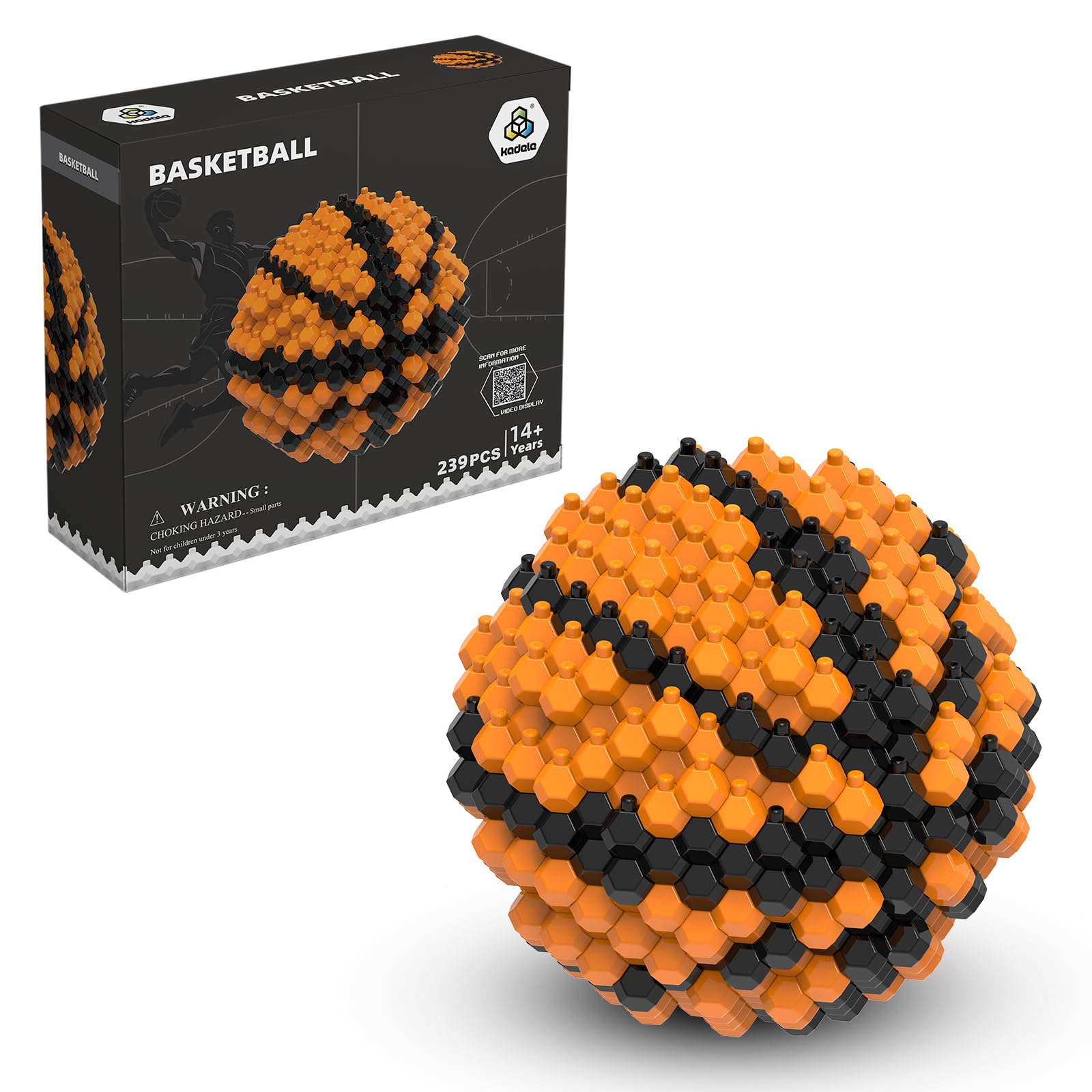KADELE Basketball Block Set, Adults challenging STEM Block Decorations, Miniature 3D Educational Toys for Ages 14 and Above,(239 Pieces)