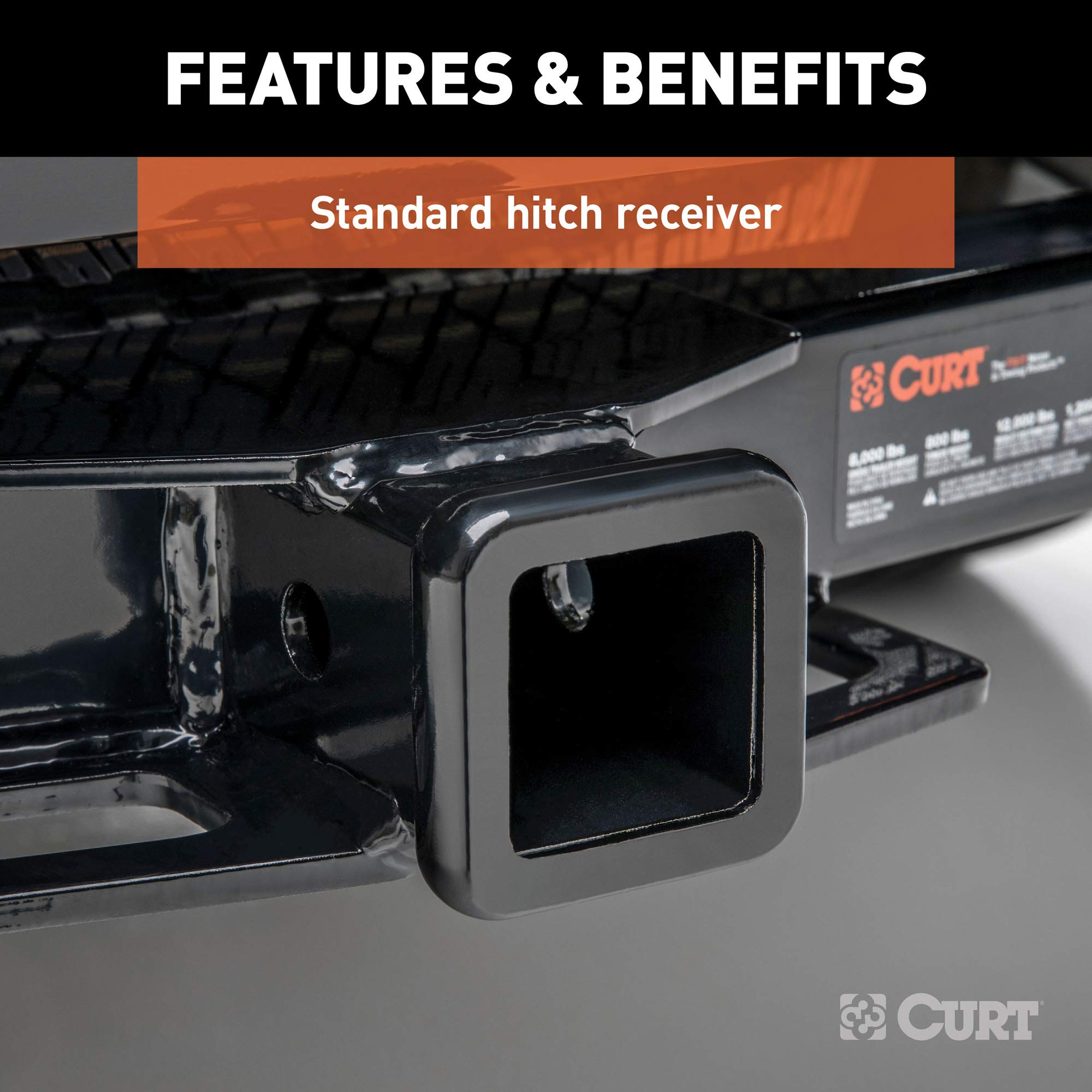CURT 13149 Class 3 Trailer Hitch, 2-Inch Receiver, Fits Select Toyota RAV4