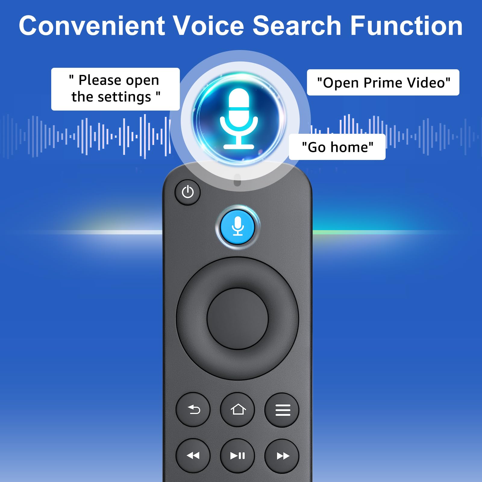 Voice Remote Control Replacement for Fire-TV-Stick-TV Cube and for Insignia-Toshiba-Pioneer-AMZ Fire Smart TVs