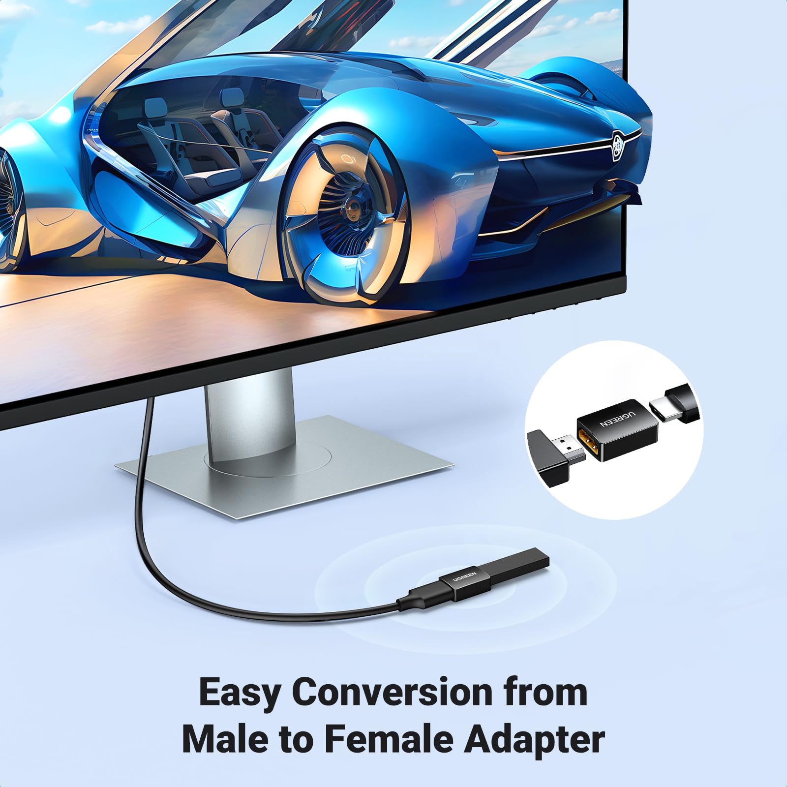 UGREEN HDMI Coupler 2 Pack, 4K@60Hz HDMI Female to Female Adapter HDMI 2.0 Extender for HDMI Cables 3D HDMI Connector Compatible with HDTV Roku TV Stick Chromecast Nintendo Switch Xbox PS5/4 Laptop PC