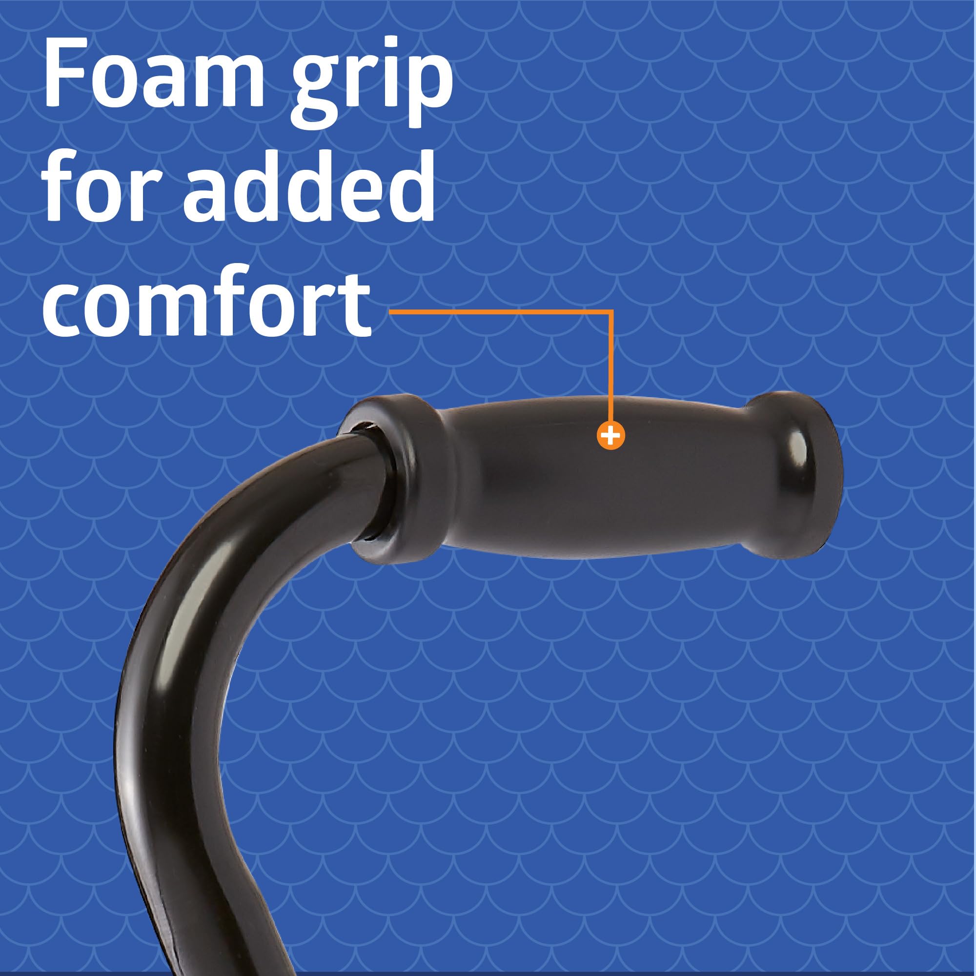 Medline Aluminum Quad Cane with Small Base for Balance, Height Adjustable 29" to 38", Knee Injuries, Surgery Recovery & Mobility, Lightweight Walking Aid for Seniors & Adults, 300 lb Weight Capacity