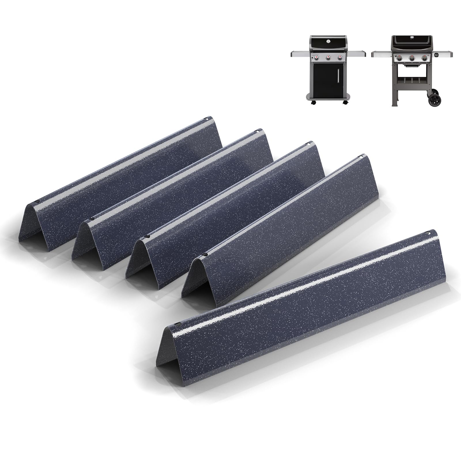 QuliMetal 15.3" Flavorizer Bars for Weber Spirit 300 and GS4 Spirit II 300, Spirit E310 E315 E320 E330 S310 S315 S320 S330 Series Gas Grills with Front Control Knobs,Grill Parts for Weber 7636 69797