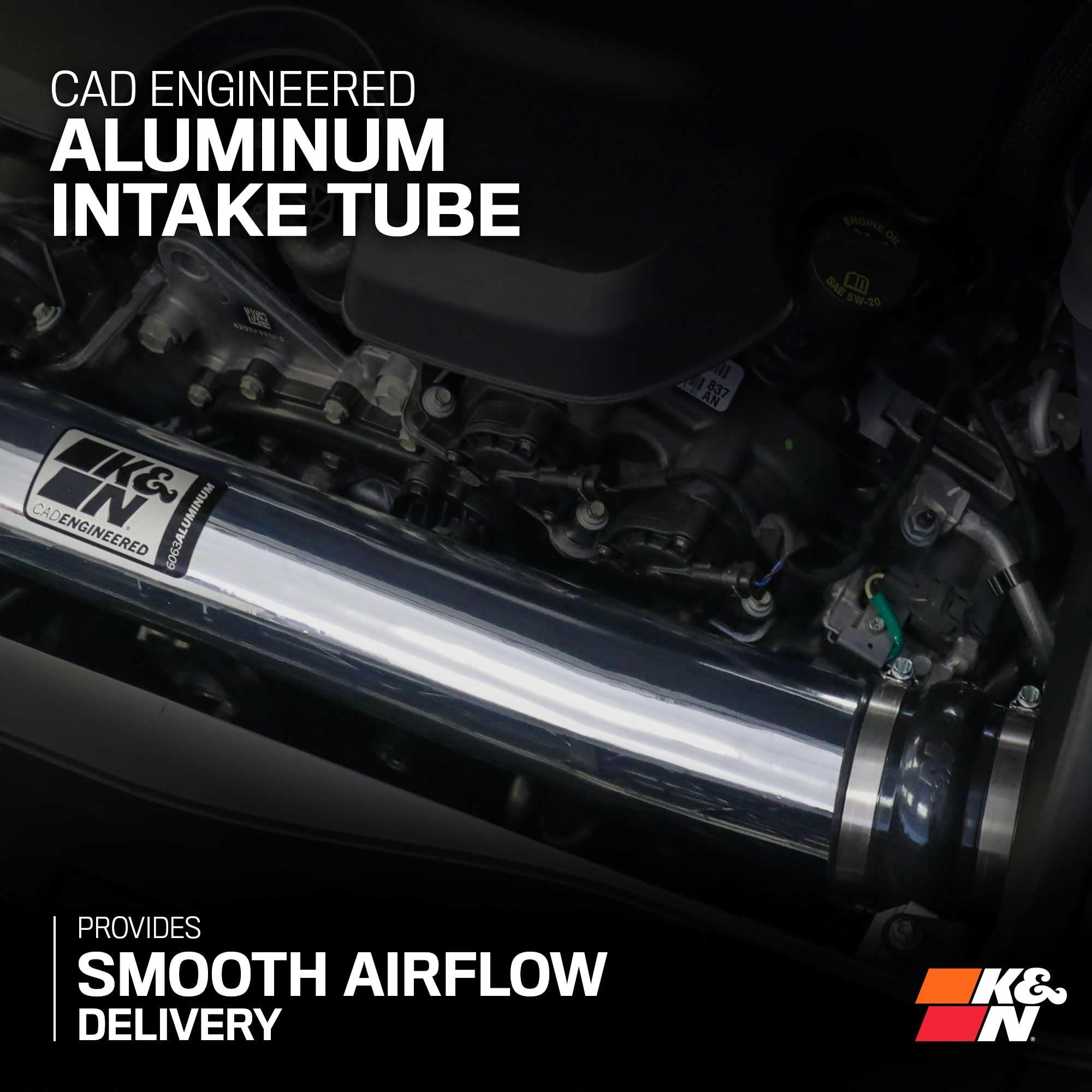 K&N Cold Air Intake Kit: Increase Acceleration & Engine Growl, Guaranteed to Increase Horsepower up to 7HP: Compatible with 3.6L, V6, 2011-2019 Dodge/Chrysler (Challenger, Charger, 300, C), 69-2544TP