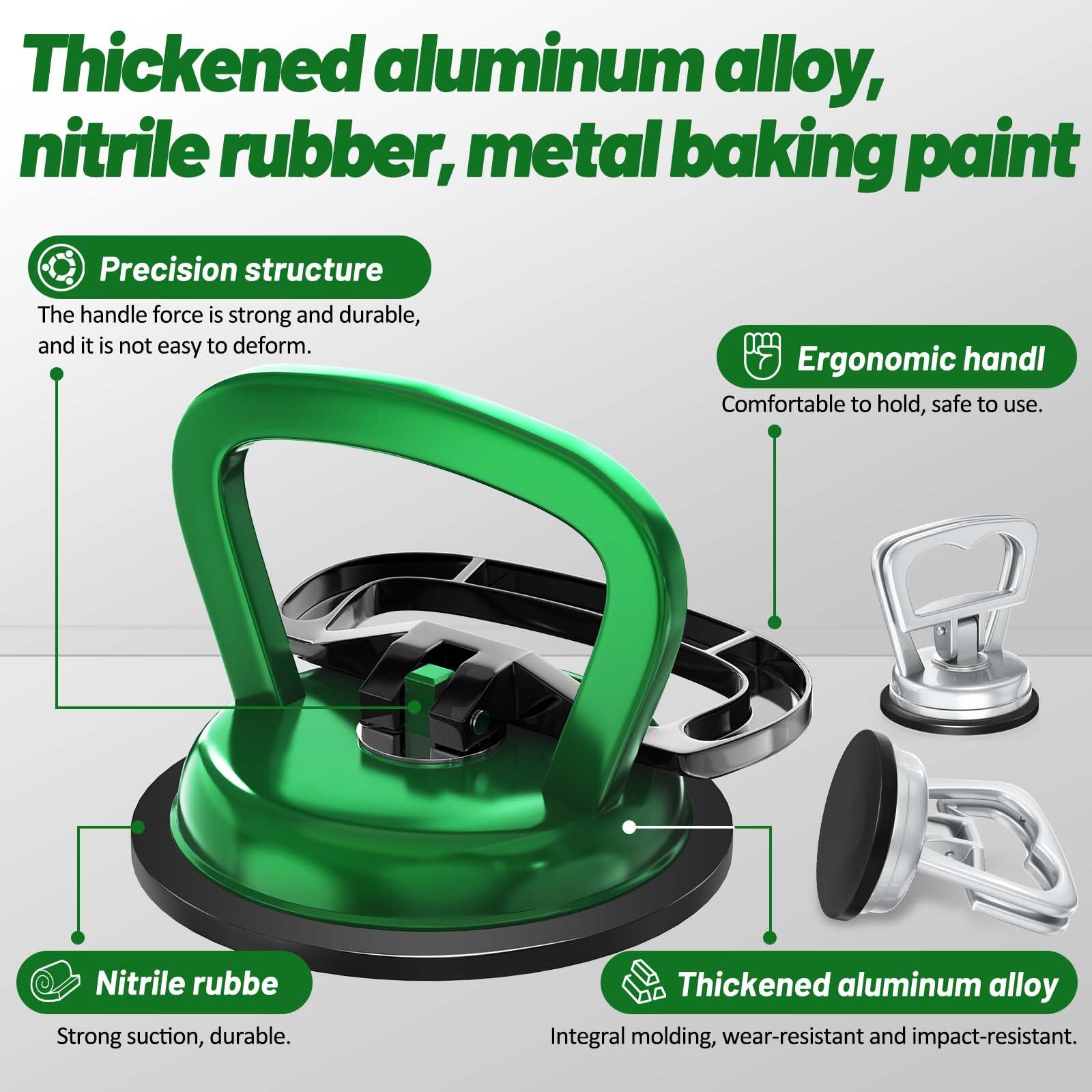 PHIXBEAR Powerful Metal Car Dent Puller 3pcs, Body Repair Dent Removal Tools for Car,Headlight,Car Mirror, Glass, Screen, Mobile Objects, Car Suction Cups