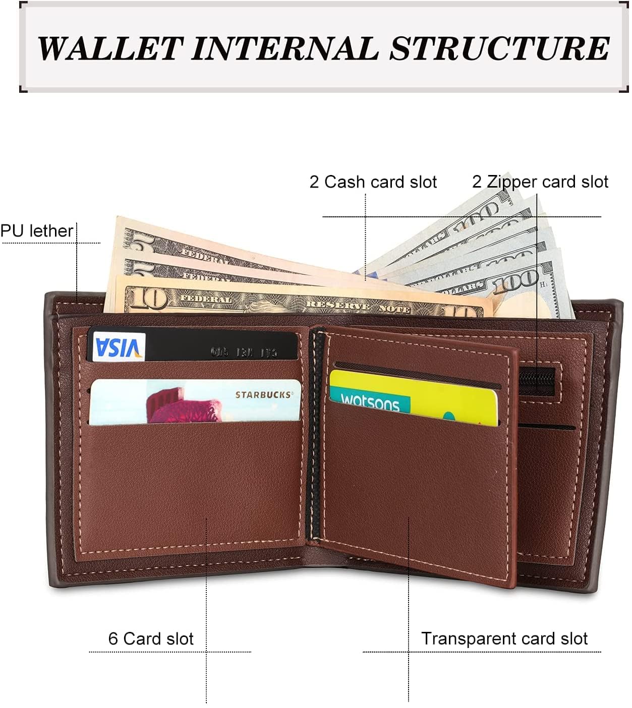Nameinhea Custom Wallets for Men Personalized Photo Wallet for Men Engraved Wallets Personalized Gifts for Dad Husband Son,Valentines Day Gifts for Him (Custom Wallet -1)