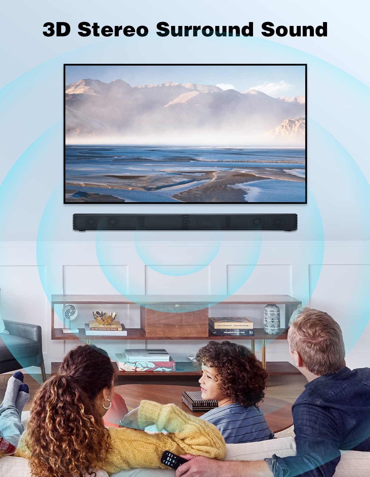 Puxinat 2 in 1 Separable Sound Bars for TV, 2.2 Channel 32Inch Bluetooth 5.0 TV Speaker for Surround Sound System, Built-in Dual Subwoofer, Bass Adjustable, Remote Control Included (2.2CH Sound Bar)