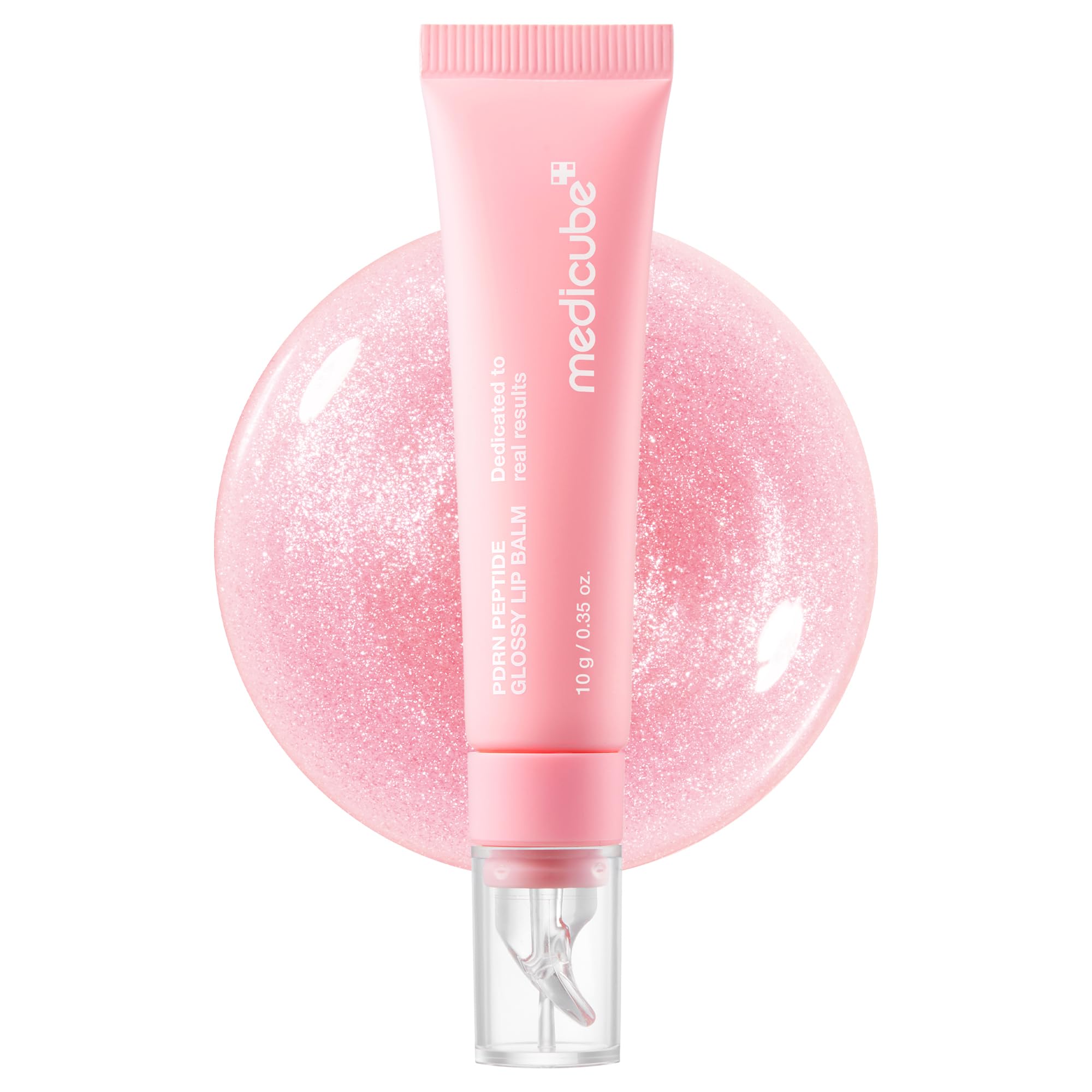medicube PDRN Peptide Jelly Gloss Balm | Moisturizing Lip Gloss with Pink Peptide, Hyaluronic Acid, Ceramide & Shea Butter | Clear Gloss with Silver Pearl for a Plump, Glossy Lips | 10g