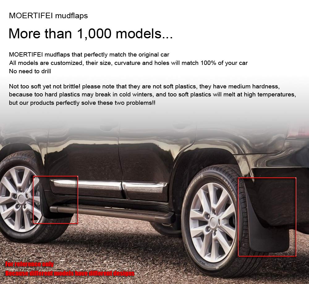 MOERTIFEI Car Mudguard Fender Mud Flaps Splash Guards Compatible with 2020 2021 2022 2023 2024 Toyota Corolla/Corolla Hybrid