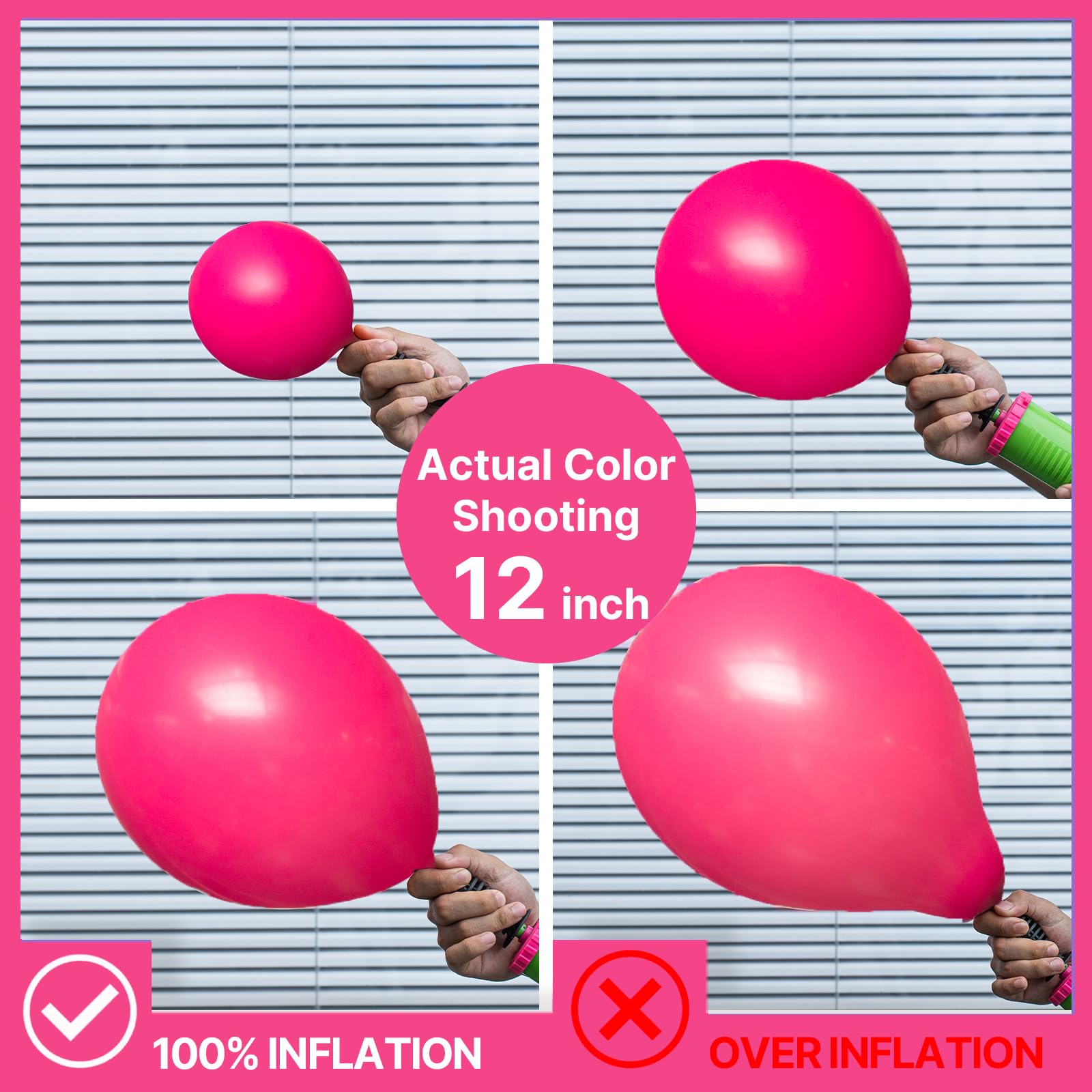 PartyWoo Hot Pink Balloons 99 pcs Different Sizes of 36 18 12 10 5 Inch Magenta Fuchsia Dark Pink Balloon Arch Kit Garland for Valentine's Day Baby Shower Princess Birthday Party Decorations Pink-Y12