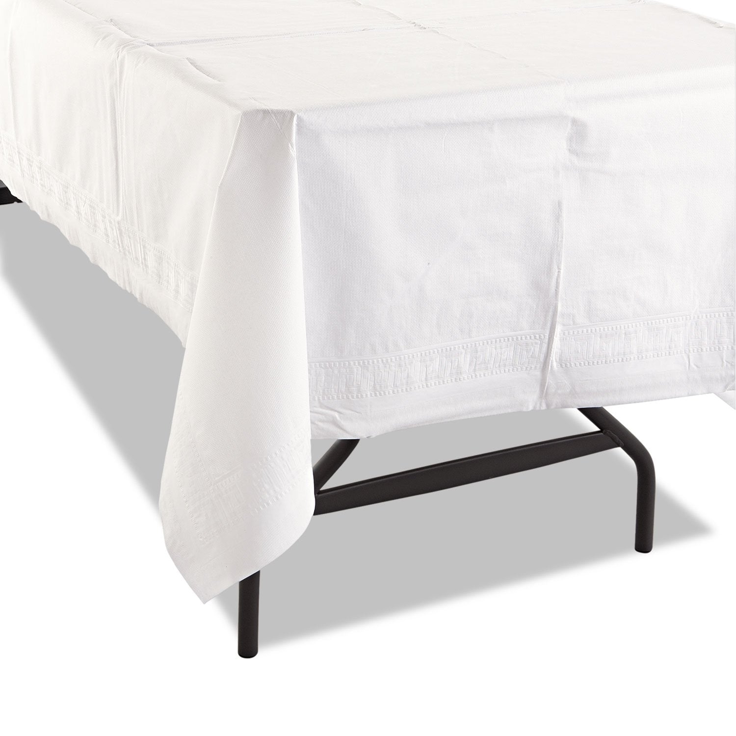 Hoffmaster 210130 Cellutex Tablecover, Tissue/Poly Lined, 54 in x 108", White (Case of 25 Tablecloths)