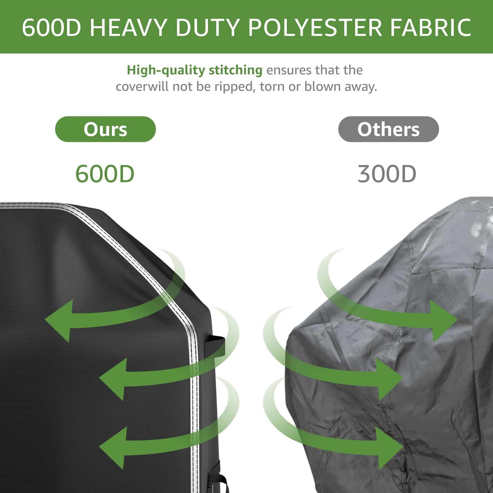BOLUO Grill Cover for Outdoor Grill 55 inch Heavy Duty 600D, Waterproof BBQ Grill Cover Outside, Barbecue Grill Cover UV & Fade Resistant, Gas Grill Covers for Weber,Nexgrill