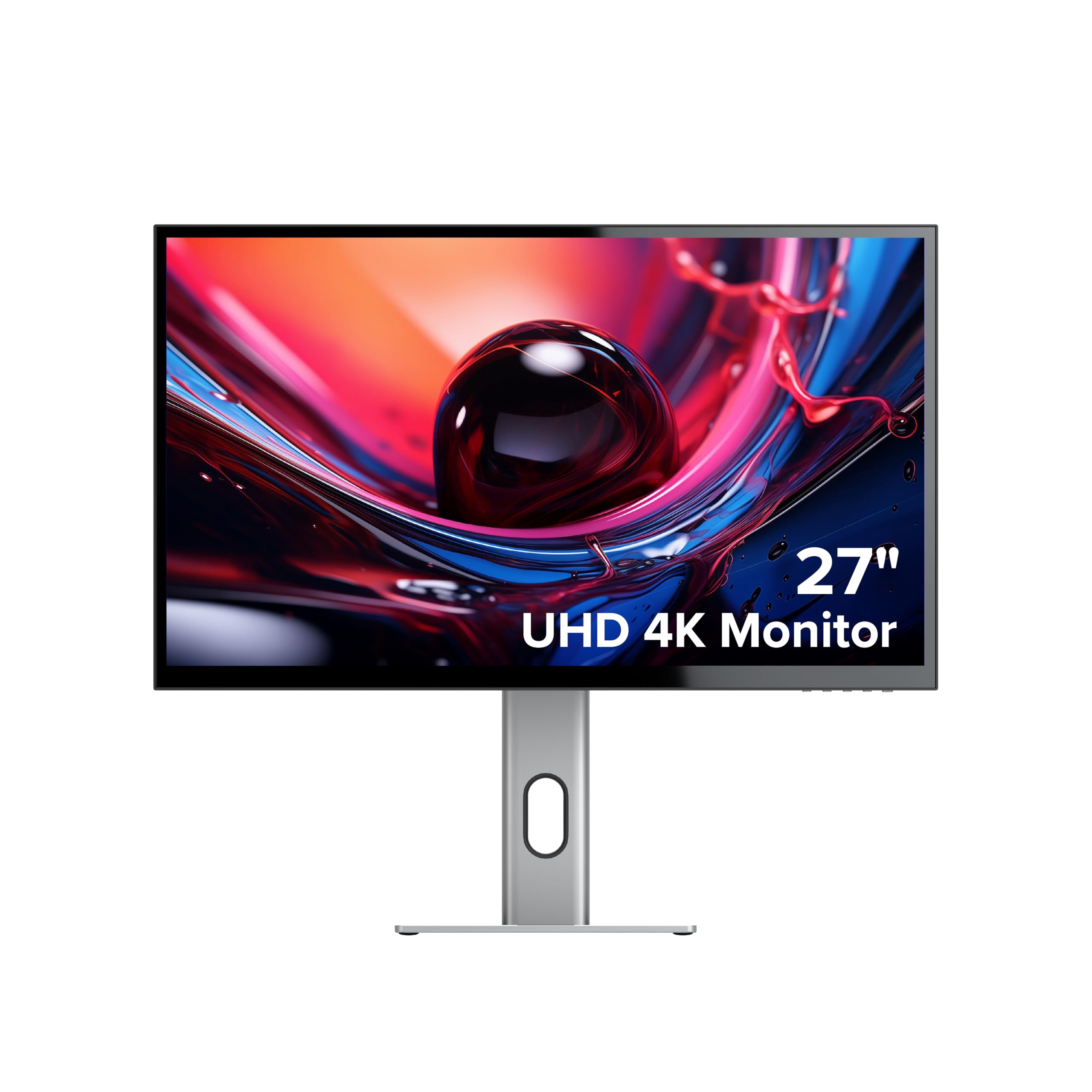 ALOGIC Clarity 27” 4K UHD LCD Monitor | USB-C 90W Power Delivery | 16:9 Silver & Black | Adjustable Stand