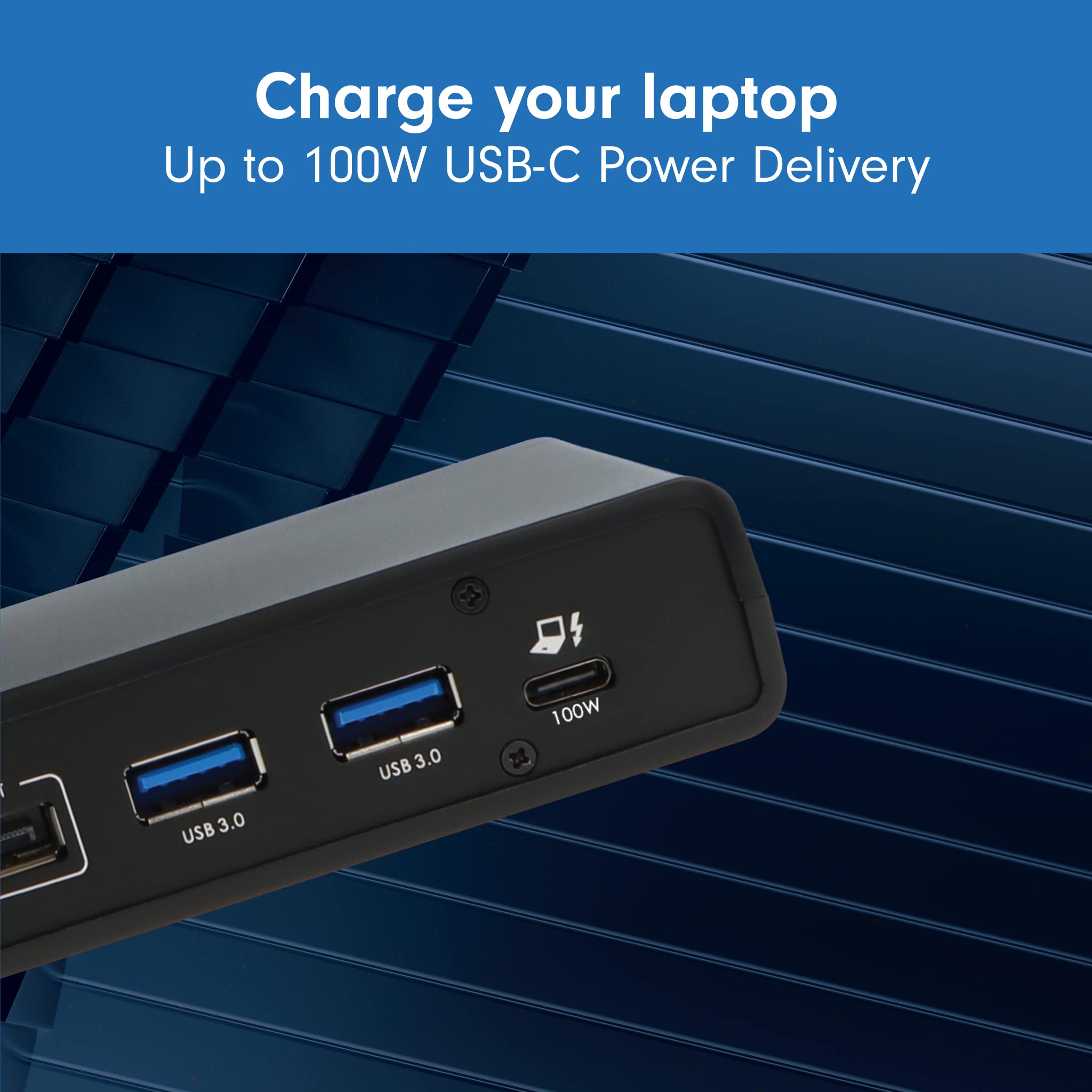 VisionTek VT4510 Universal USB Dual Monitor Docking Station - 2x HDMI, 2x DisplayPort, 100W Power, 4x USB-A, 2x USB-C, Audio, Ethernet for Windows/ MacOS/ ChromeOS