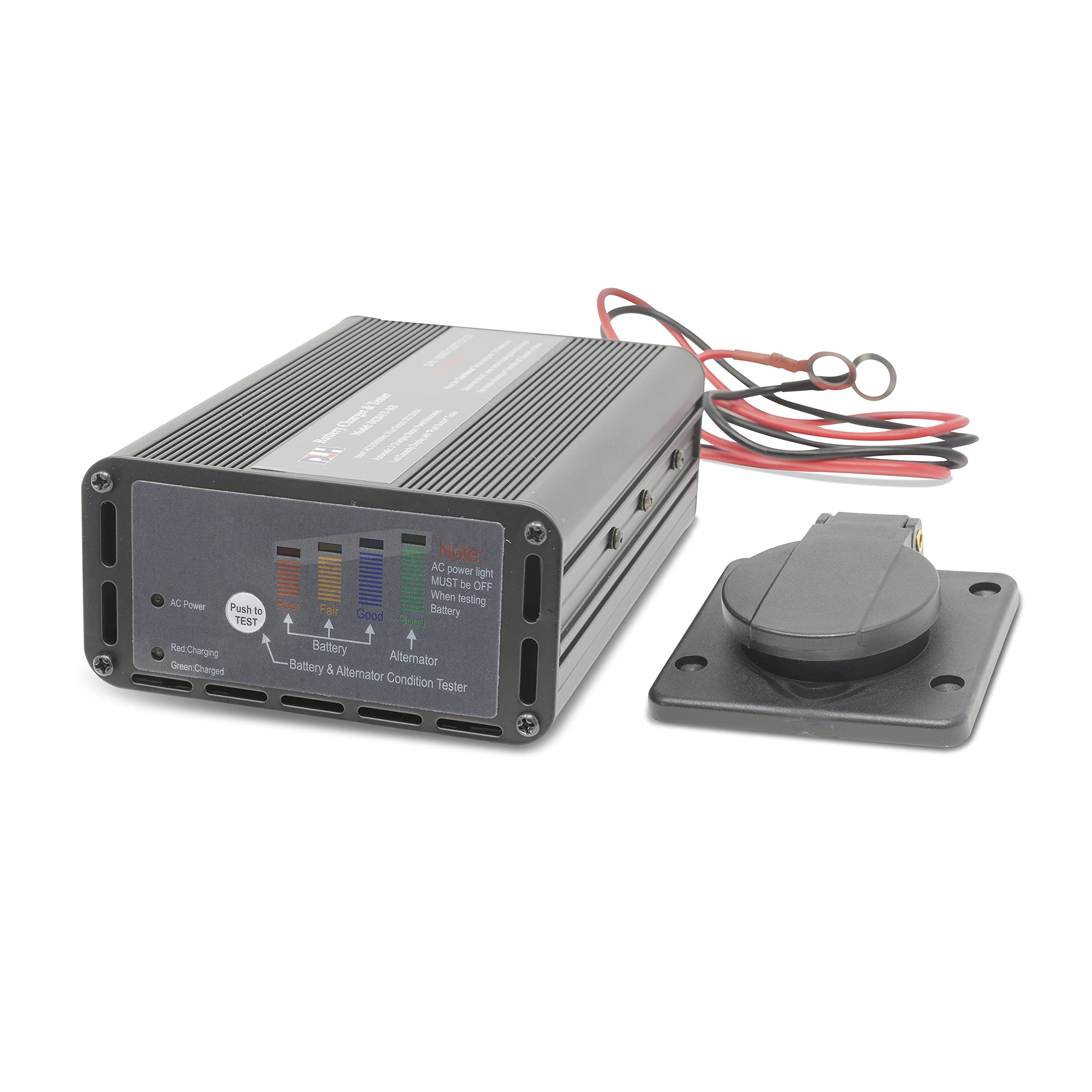 8 Amp Panel Mount Battery Charger & Tester for 12V Trailer Batteries