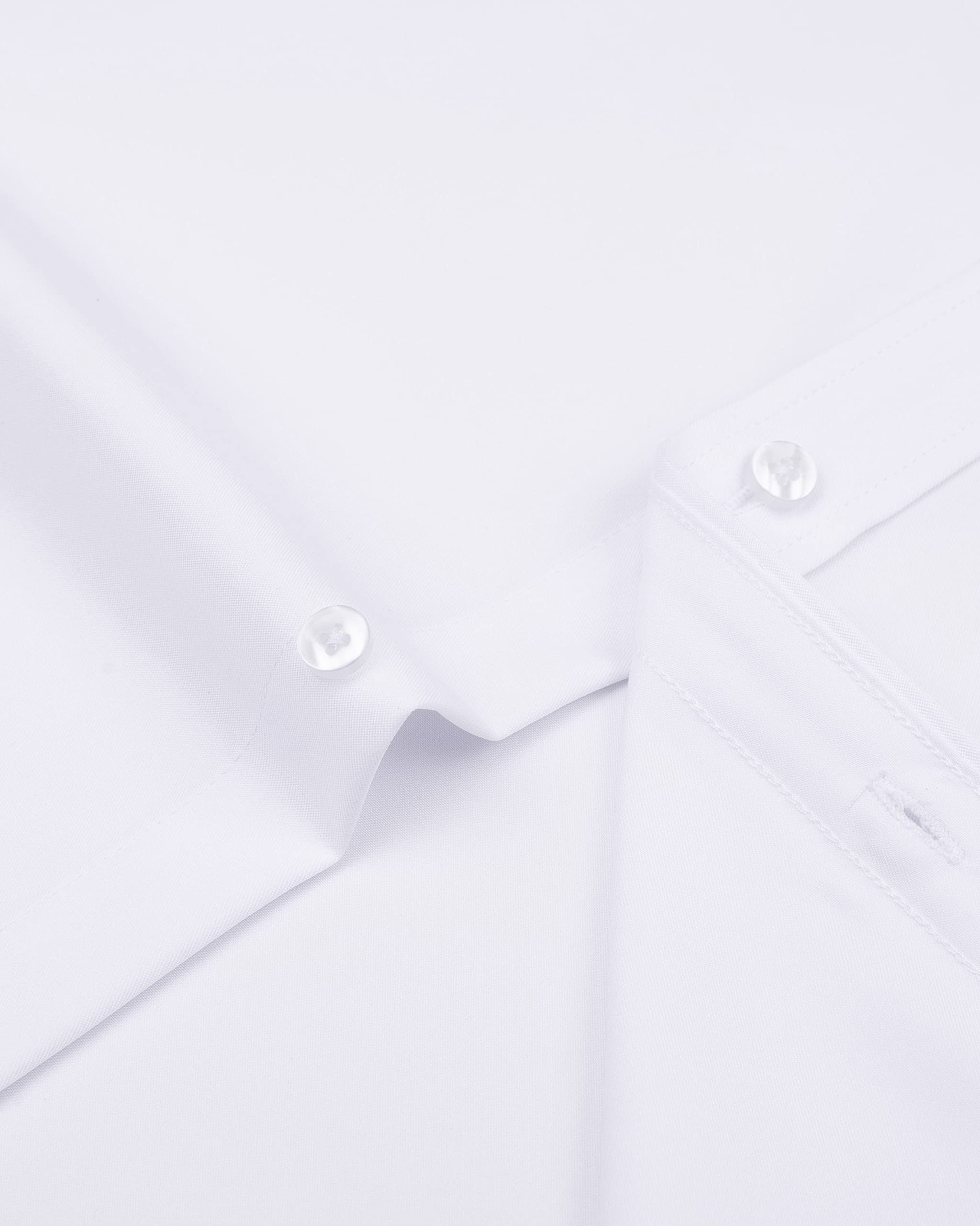 Alimens & Gentle Mens Dress Shirts Casual Regular Fit Short Sleeve Button Down Shirt 3X-Large White