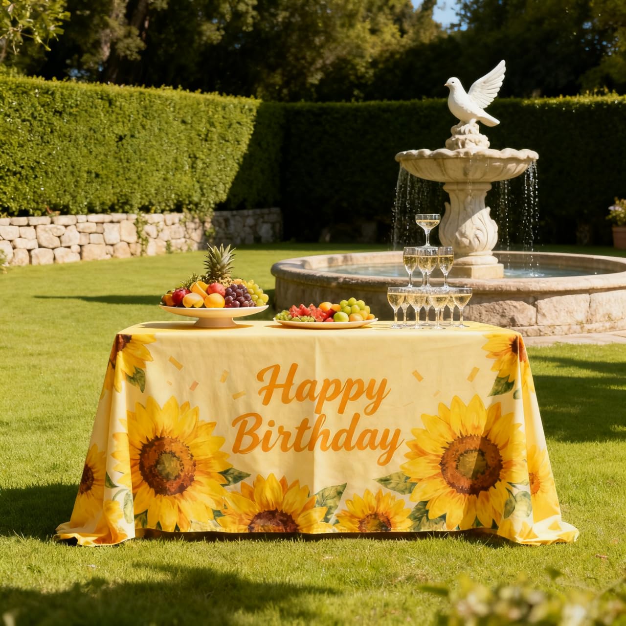 Custom Table Cloth with Business Logo, Personalized Table Cloth with Logo for 4FT 5FT 6FT 8FT 10FT, Ideal for Tradeshow Events, School, Associations, Birthday Party & Wedding (4FT Open Back)