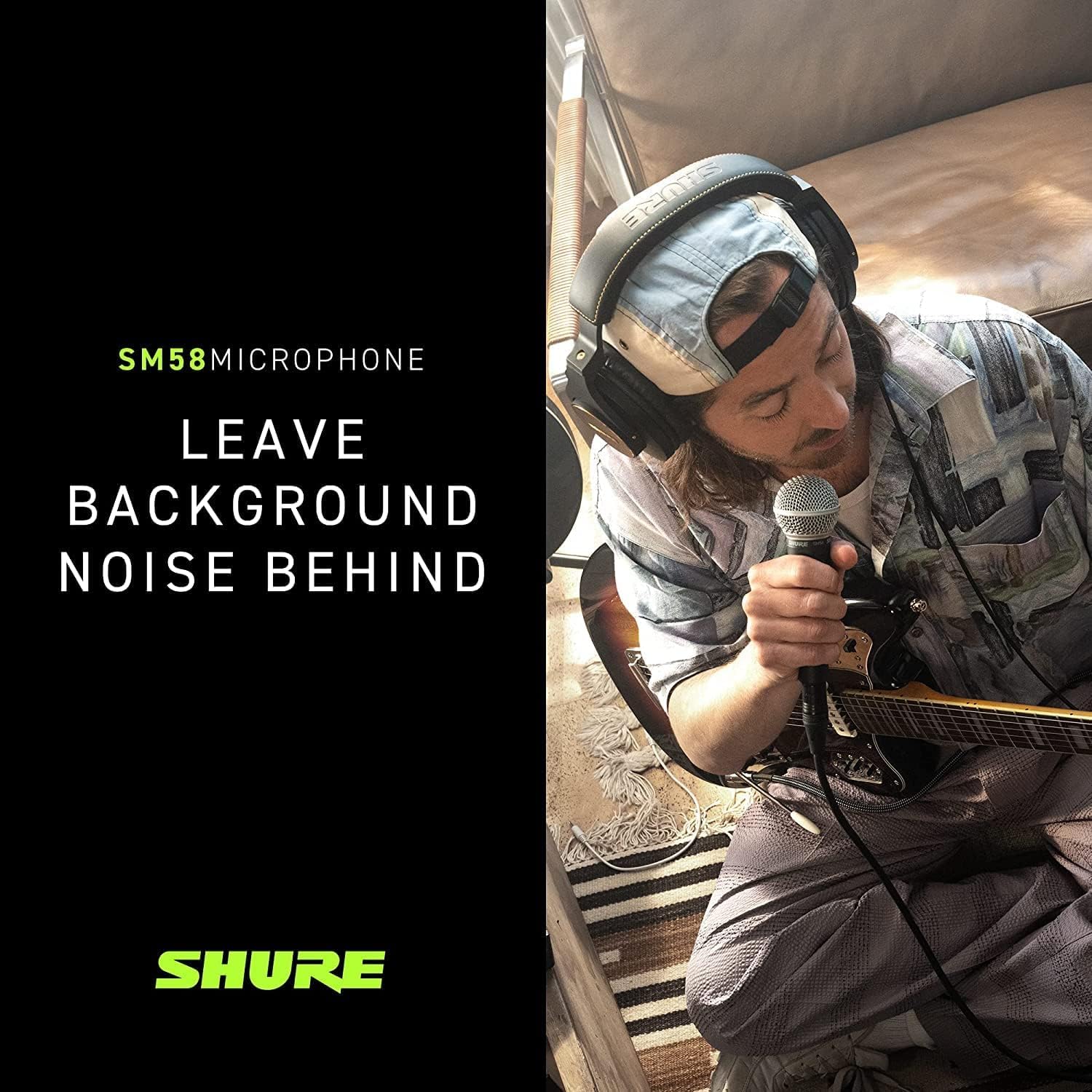 Shure SM58-LC Microphone Bundle with MVX2U XLR-to-USB Digital Interface with Headphone Jack, Integrated Pre-amp with 60dB Gain Control, Zero-Latency Monitoring, 48V Phantom Power and USB-C Cable