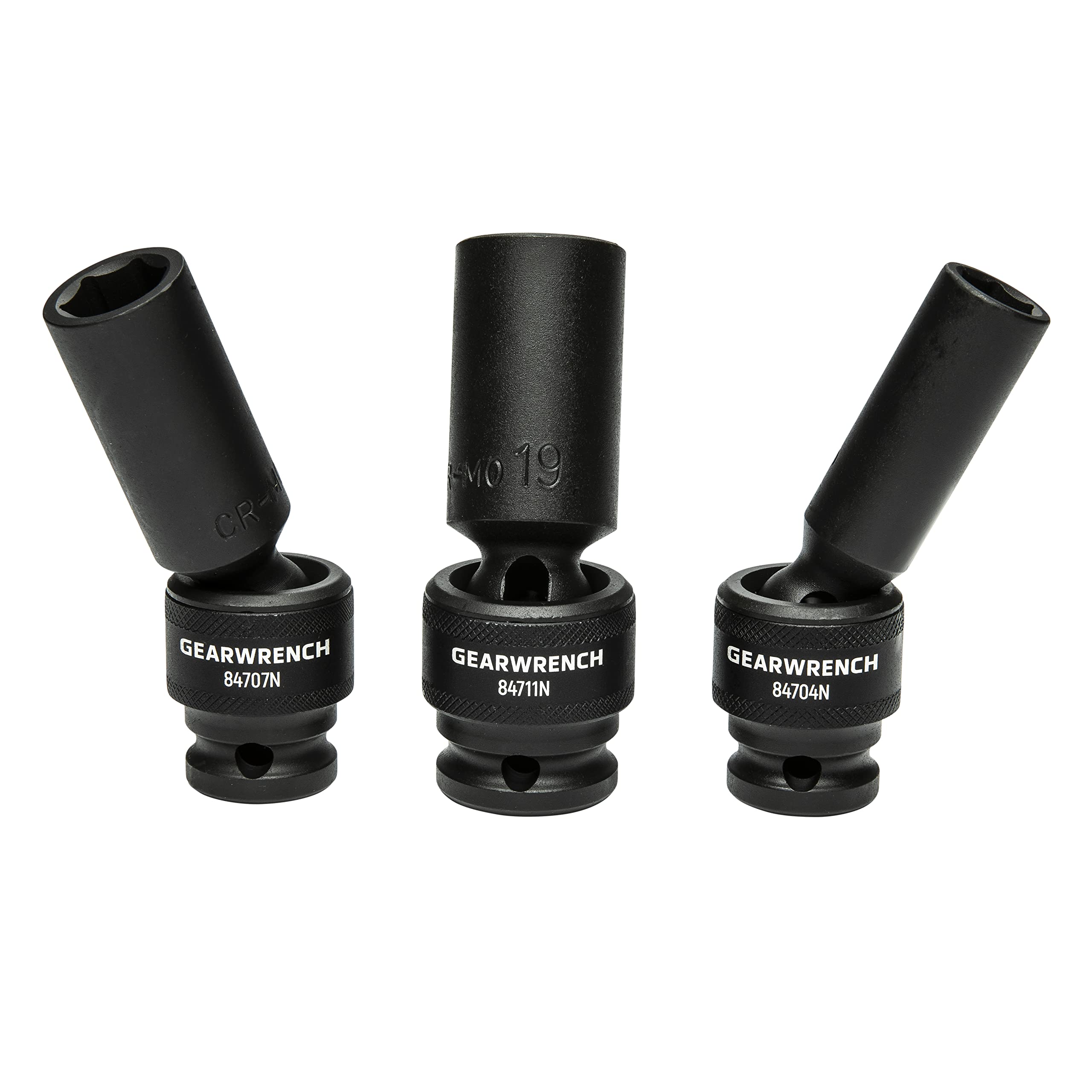 GEARWRENCH 10 Pc. 1/2" Drive 6 Pt. Deep Universal Impact Socket Set, Metric - 84945N