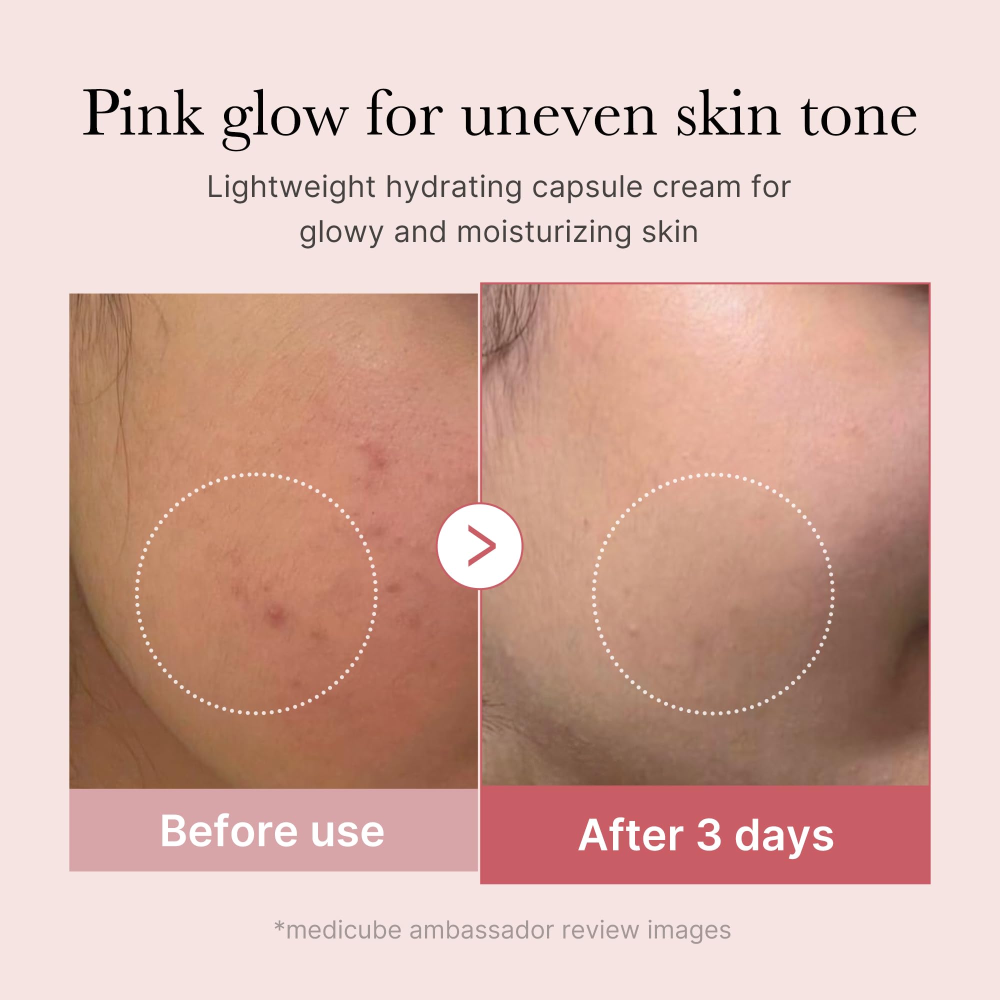 medicube Uneven Skin & Firm Duo: Deep Vitamin C Golden Capsule Face Moisturizer and Salmon DNA PDRN Pink Collagen Capsule Cream