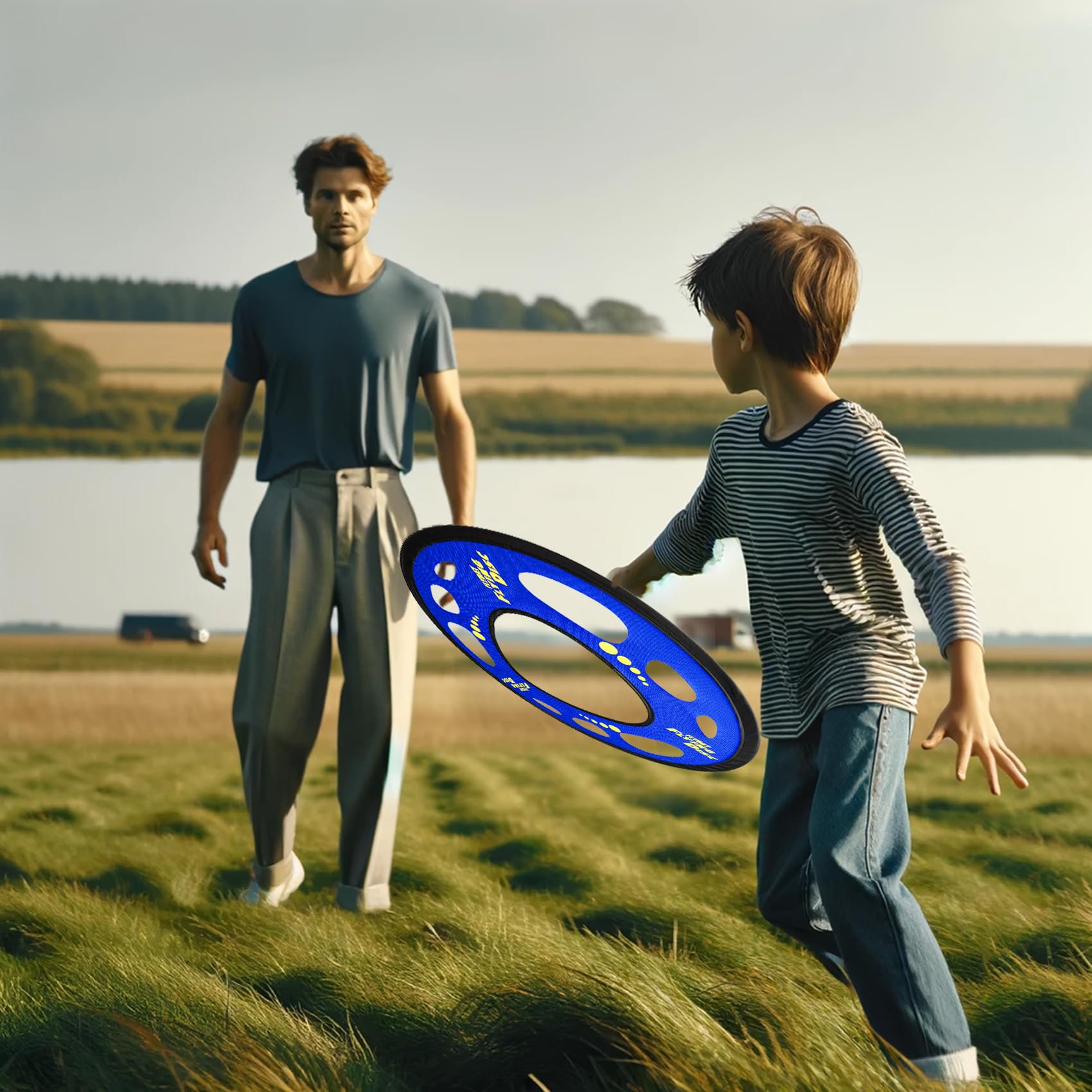 Giant Flying Disc Soft, Foldable & Floats in Air - Encourage Outdoor Play & Family Fun - Great for Kids, Parent-Child Interaction, and School Activities (27 Inch)