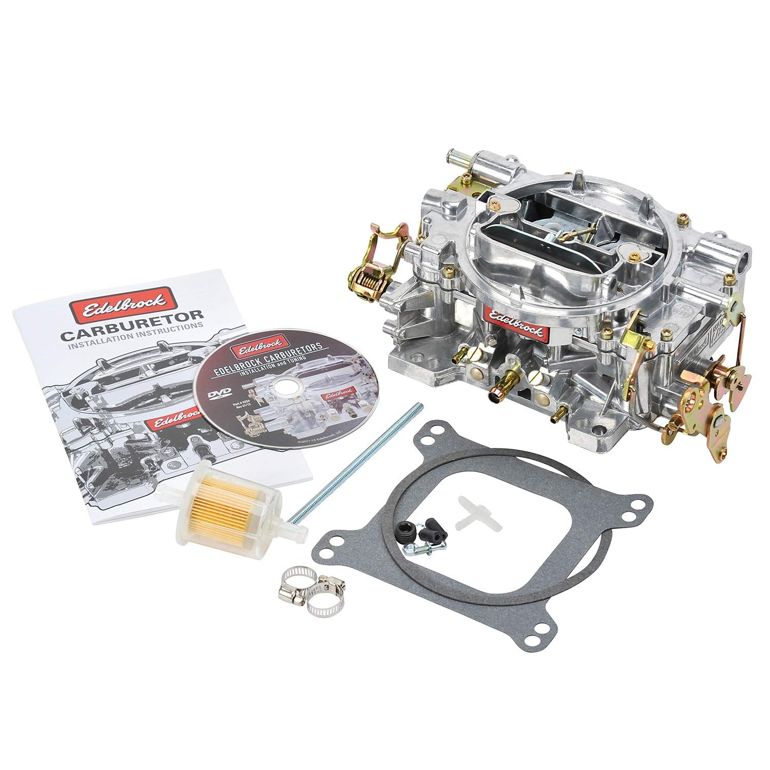 Edelbrock 1404 Performer Series 550 CFM Square Bore 4-Barrel Air Valve Secondary Manual Choke New Carburetor