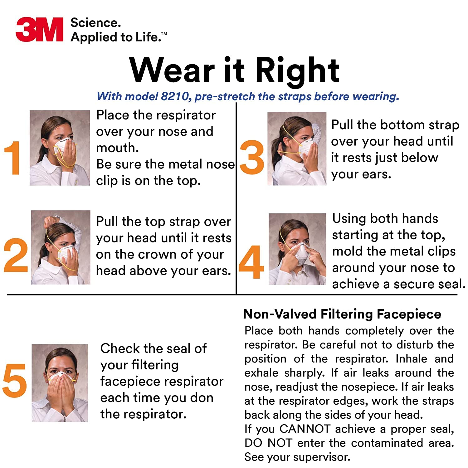 3M 8210 Particulate Respirator, N95, Pack of 20 Disposable Respirators, NIOSH APPROVED, Two-Strap Cup Style Design, Lightweight with Cushioning Nose Foam