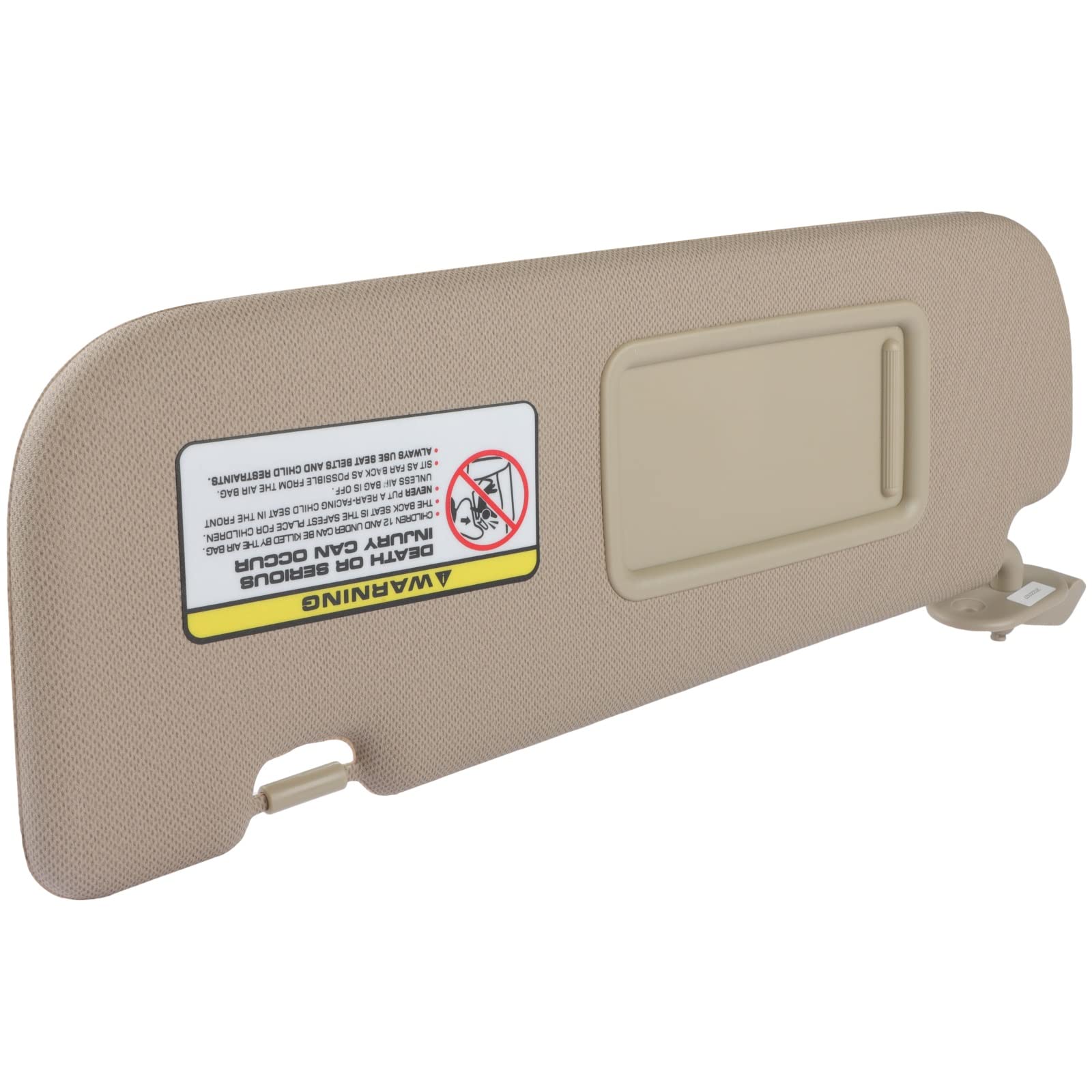 SCITOO Left Driver Side Beige Car Sun Visor Assembly Replacement fit for 2011-2014 for Hyundai Elantra without Sunroof