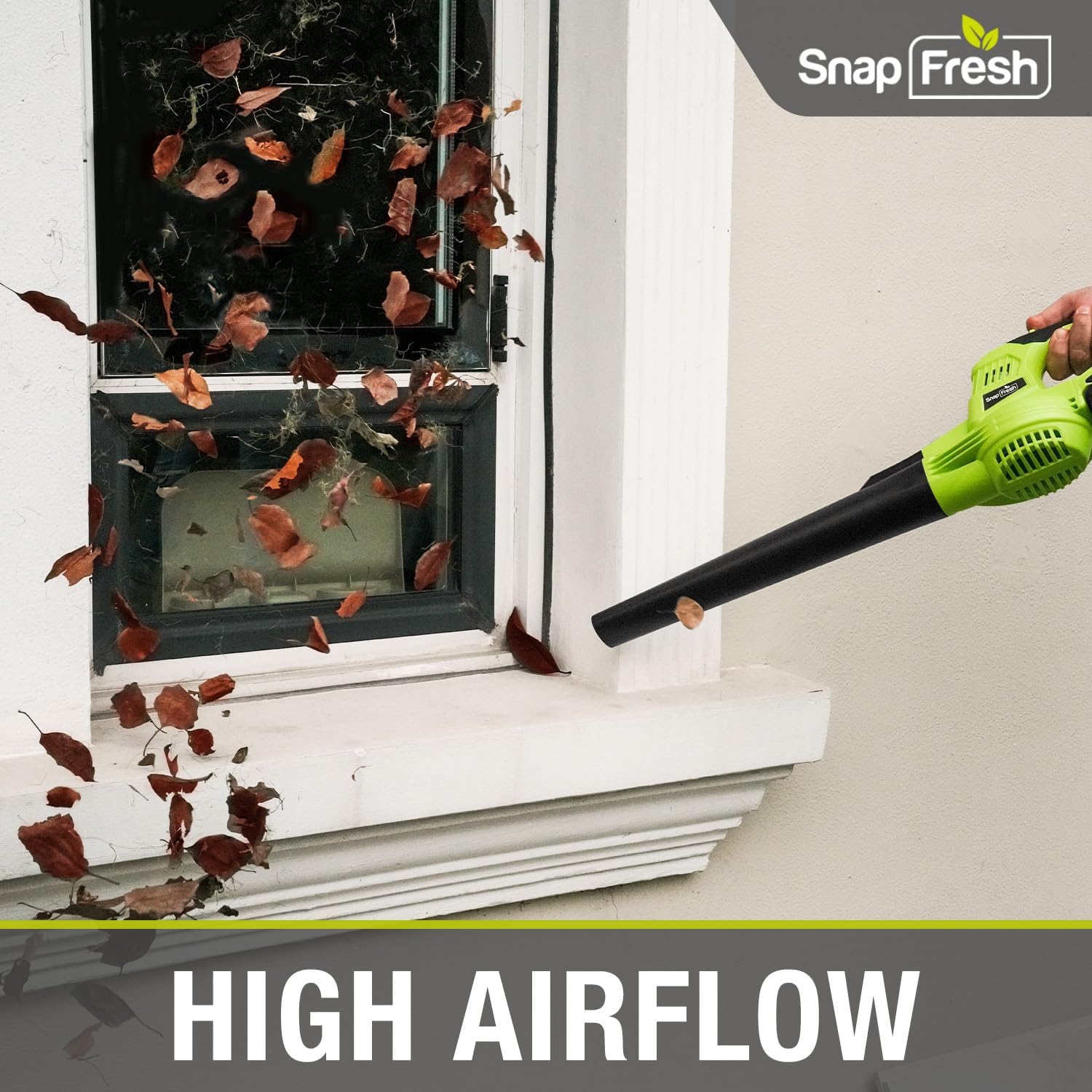 SnapFresh Cordless Leaf Blower - 20V Electric Leaf Blower 130 MPH / 140 CFM - Lightweight 2-Speed Leaf Blowers for Lawn Care and Yard/Garden/Patio (Tool Only-Battery & Charger not Included)