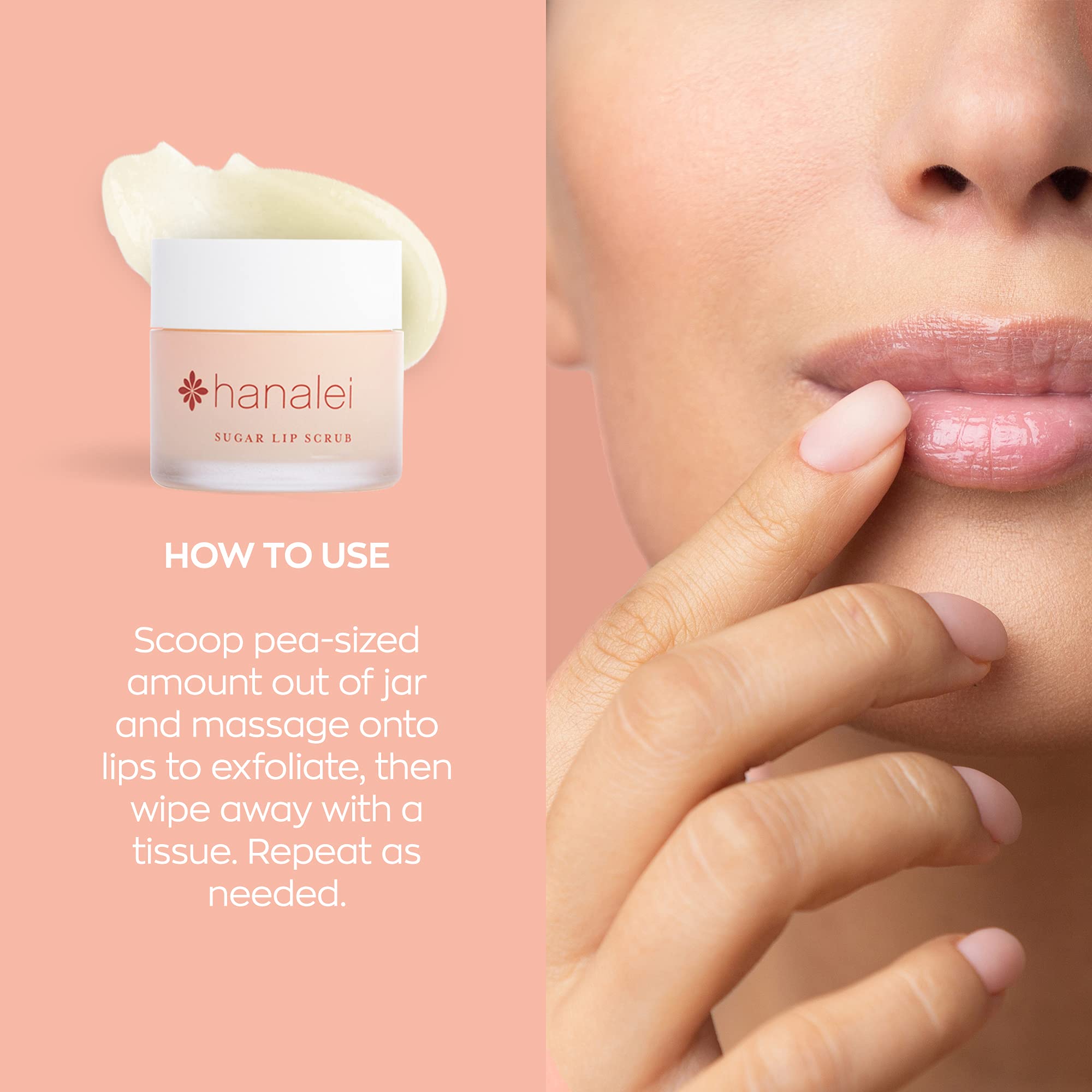 Hanalei Lip Care Bundle - Sugar Lip Scrub and Kukui Oil Lip Treatment in Clear