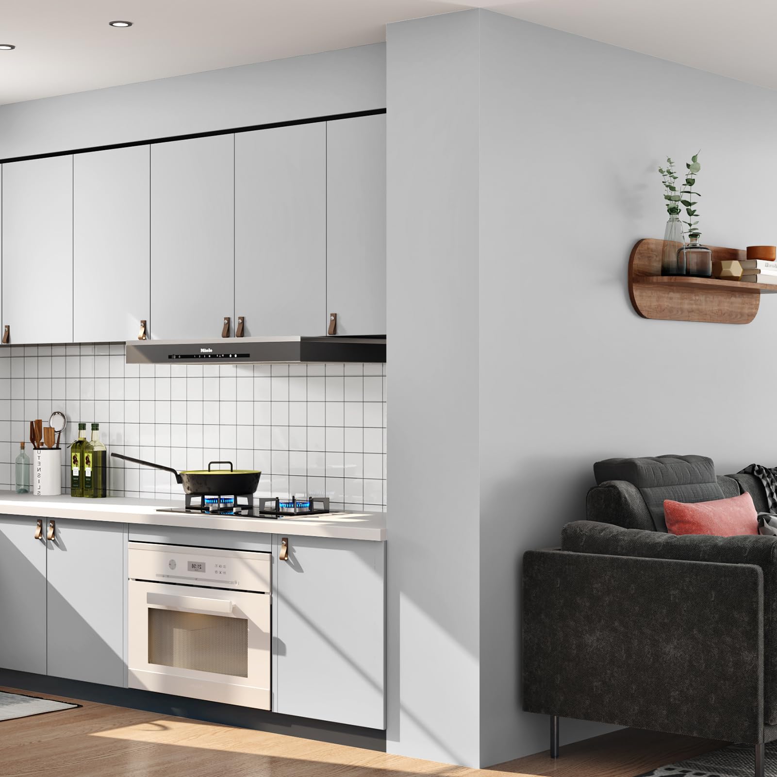 Grey Wallpaper Peel and Stick for Bedroom 15.8" x 118" Solid Grey Self Adhesive Contact Paper for Cabinets Walls Temporary Vinyl Removable Wallpaper Peel and Stick Countertops Waterproof Shelf Liner