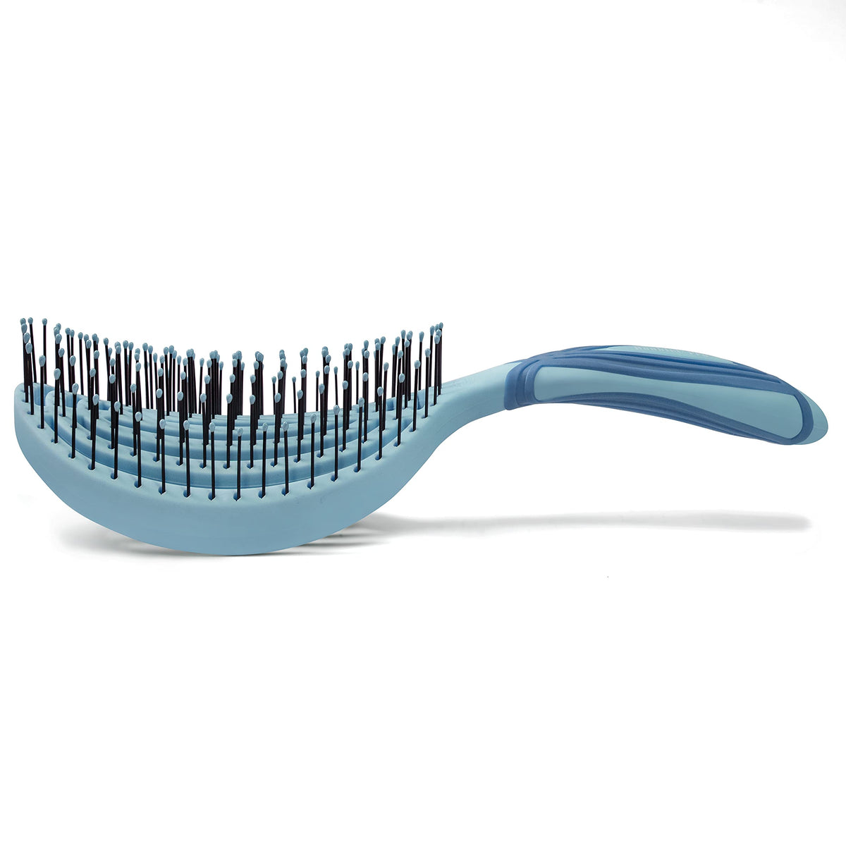 NuWay 4HAIR® DoubleC PRO® U.S. Patented Double Curved Detangling Brush is Hair Dryer Safe (Sea Foam)