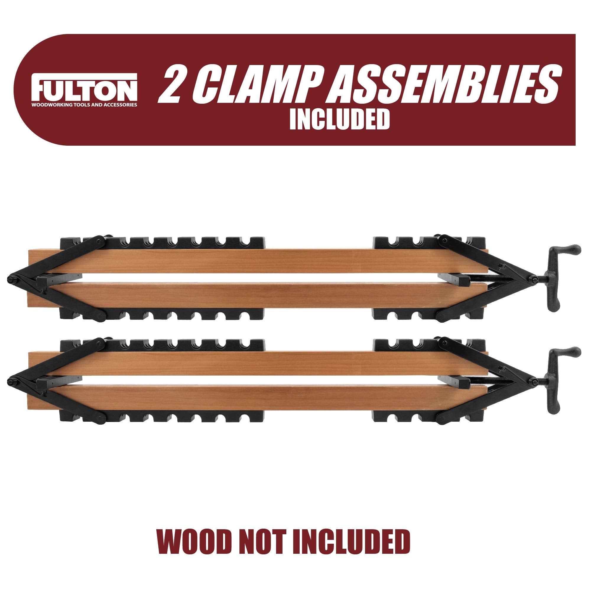 Peachtree Woodworking Supply 2 Pack of 4 Way Pressure Clamps for Clamping Panels From All Four Directions. For Woodworkers, Cabinet and Furniture Makers (2 four way pressure clamps)