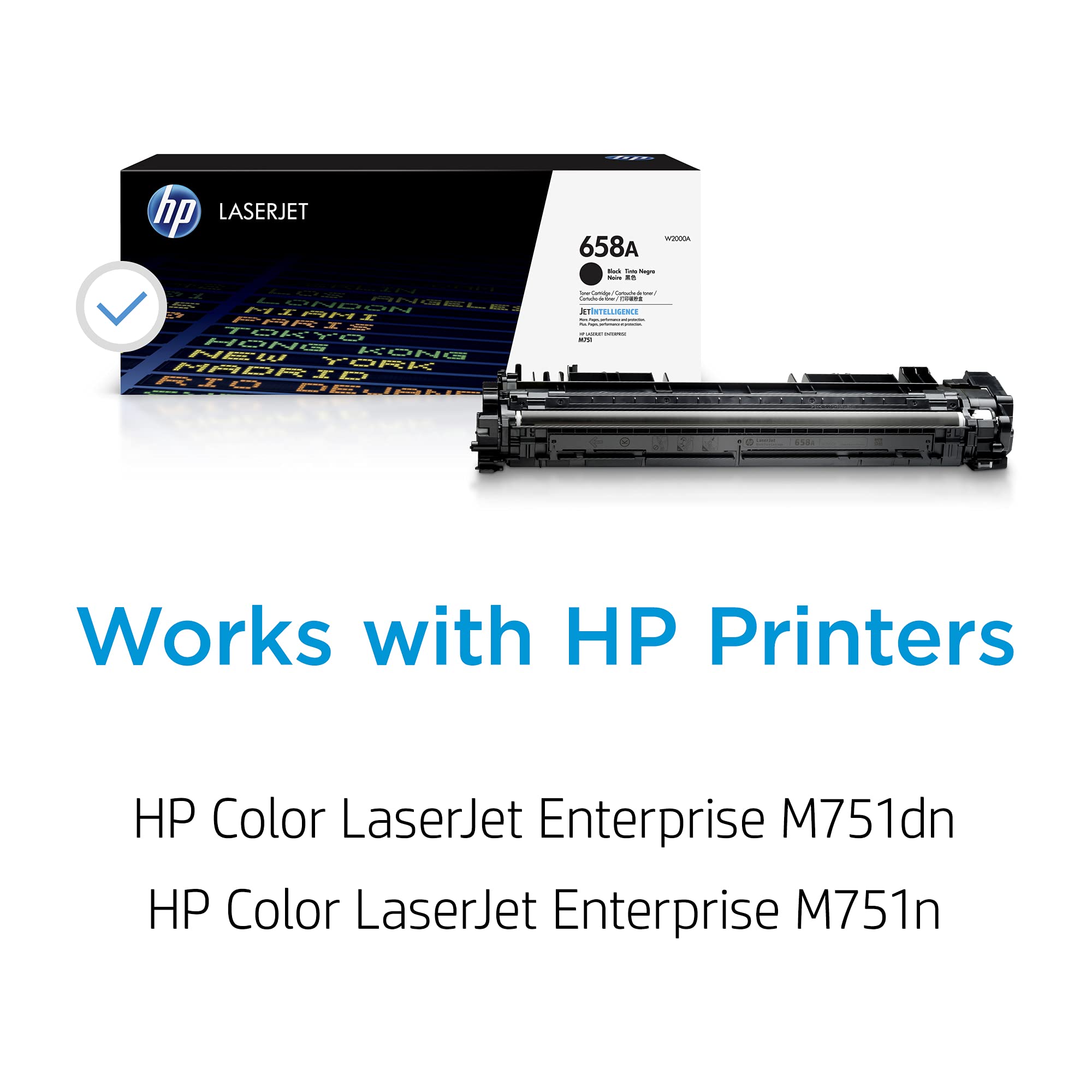 HP 658A Black Toner Cartridge | Works with HP Color LaserJet Enterprise M751 Series | W2000A