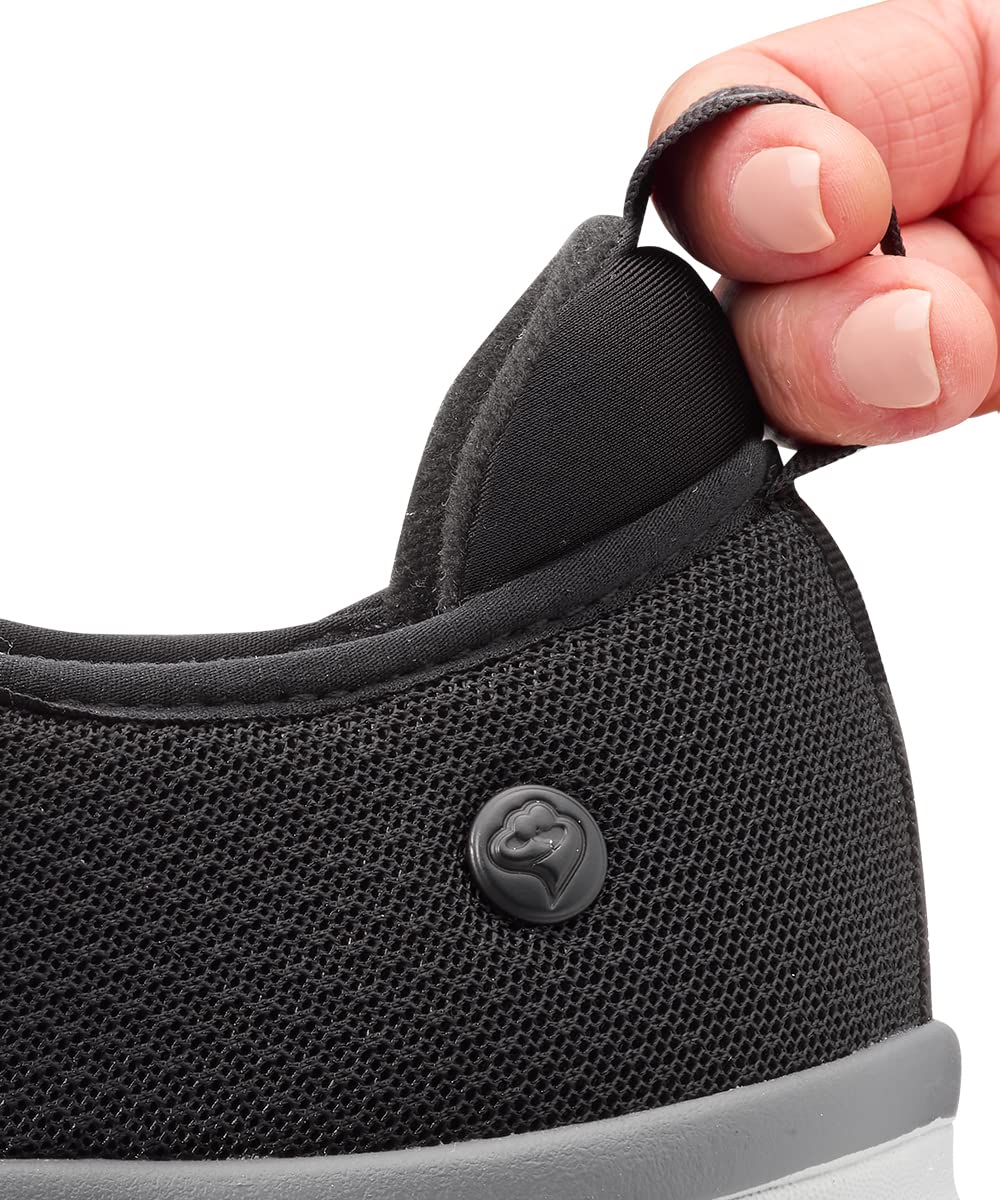 Silvert's Adaptive Clothing & Footwear Men’s Extra Wide Comfort Shoes with Easy Touch Closures - Best Walking Shoes for Seniors - Black 13