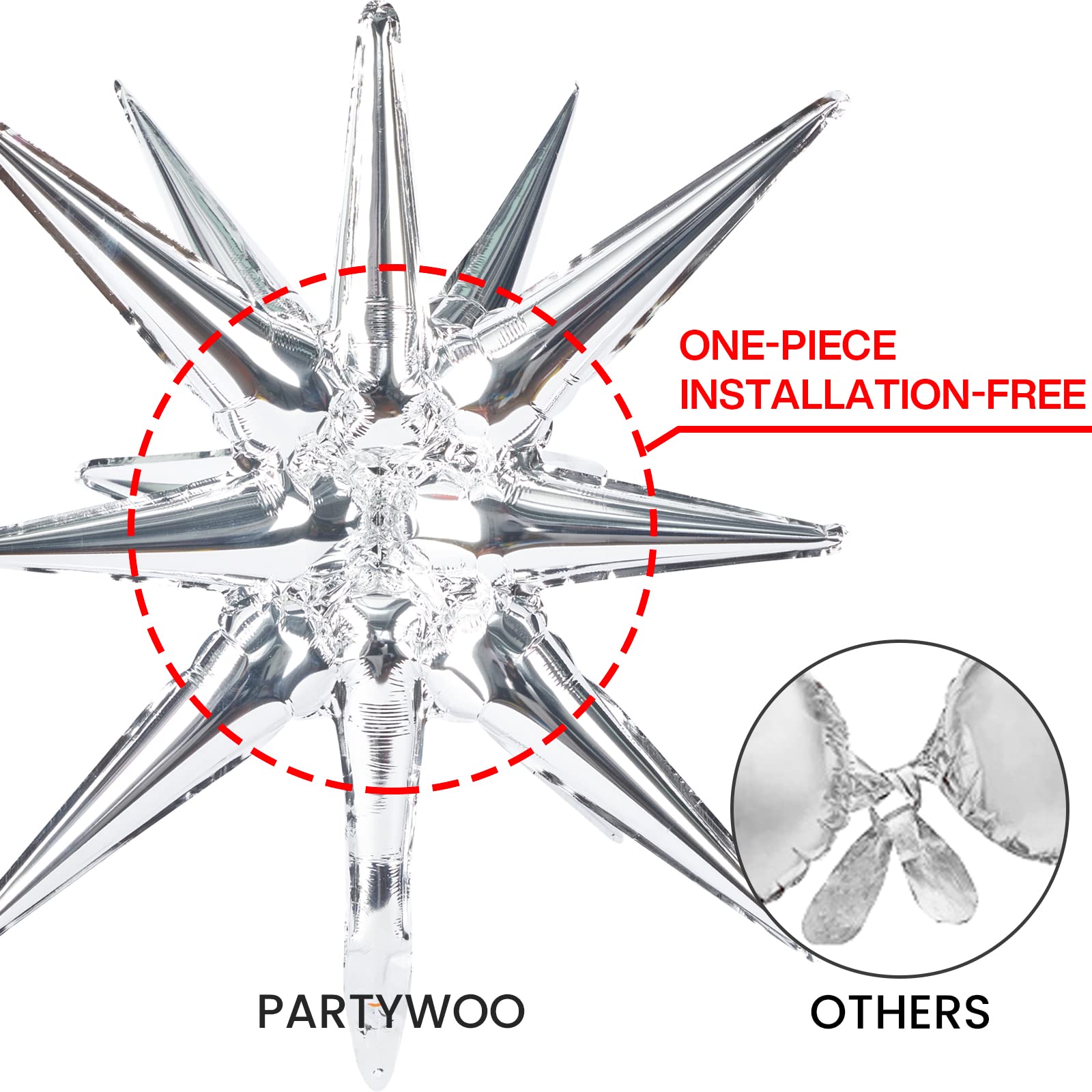 PartyWoo Space Balloons Different Sizes of 18 12 10 5 Inch Navy Blue Metallic Silver Yellow UFO Astronaut Star Foil Balloon Arch Kit Garland for Outer Space Theme Boy Birthday Party Decorations