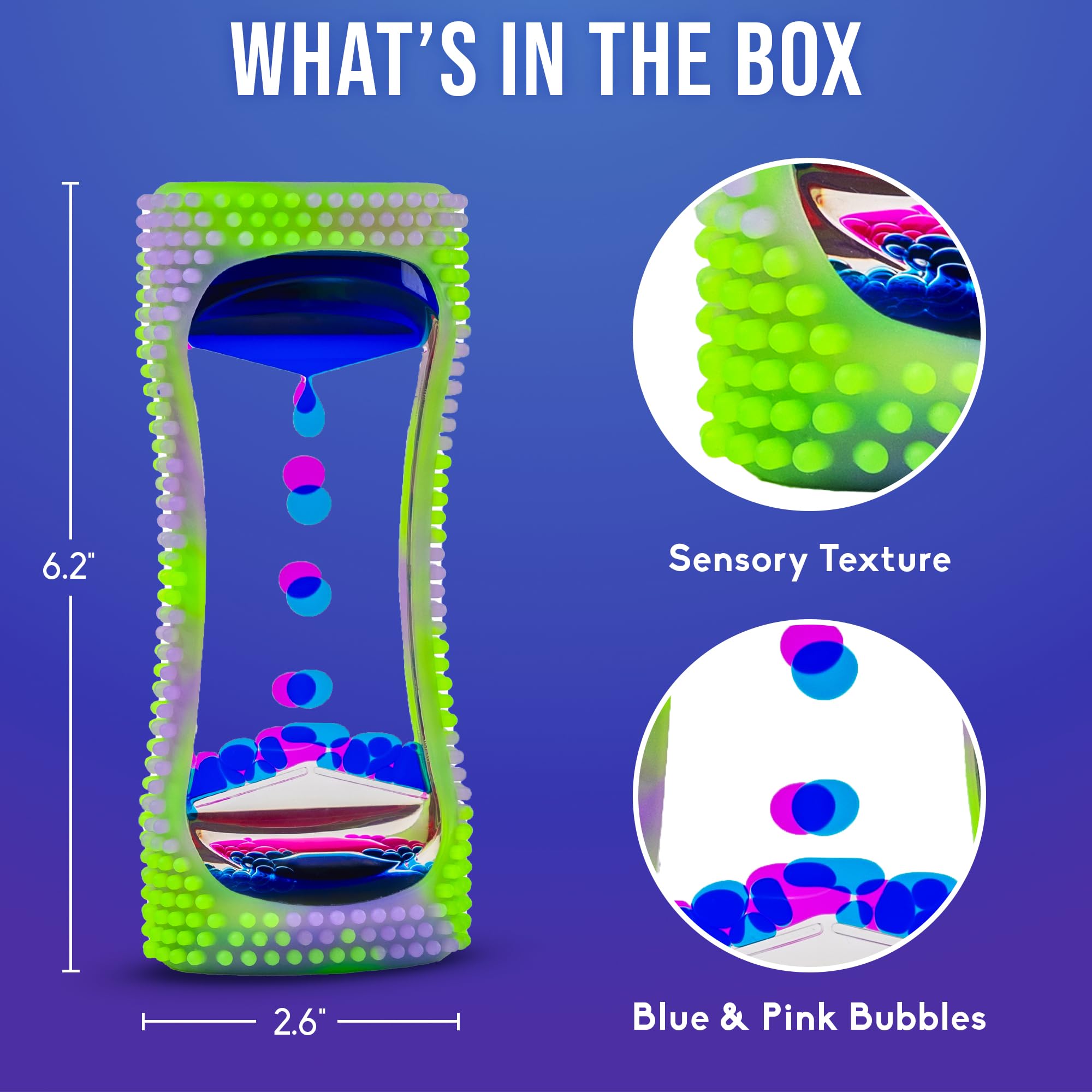 BUNMO Stocking Stuffers for Kids - Liquid Motion Bubbler Sensory Toys - Liquid Timer - Kids Stocking Stuffers - Colorful Bubble Fidget Timer for Desk & Travel - Glow in The Dark